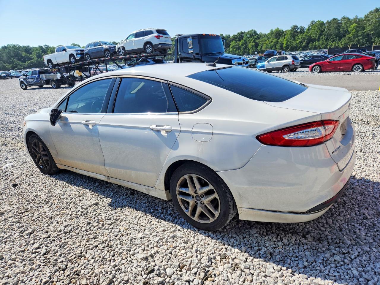 2013 Ford Fusion Se White vin: 3FA6P0HR9DR165582