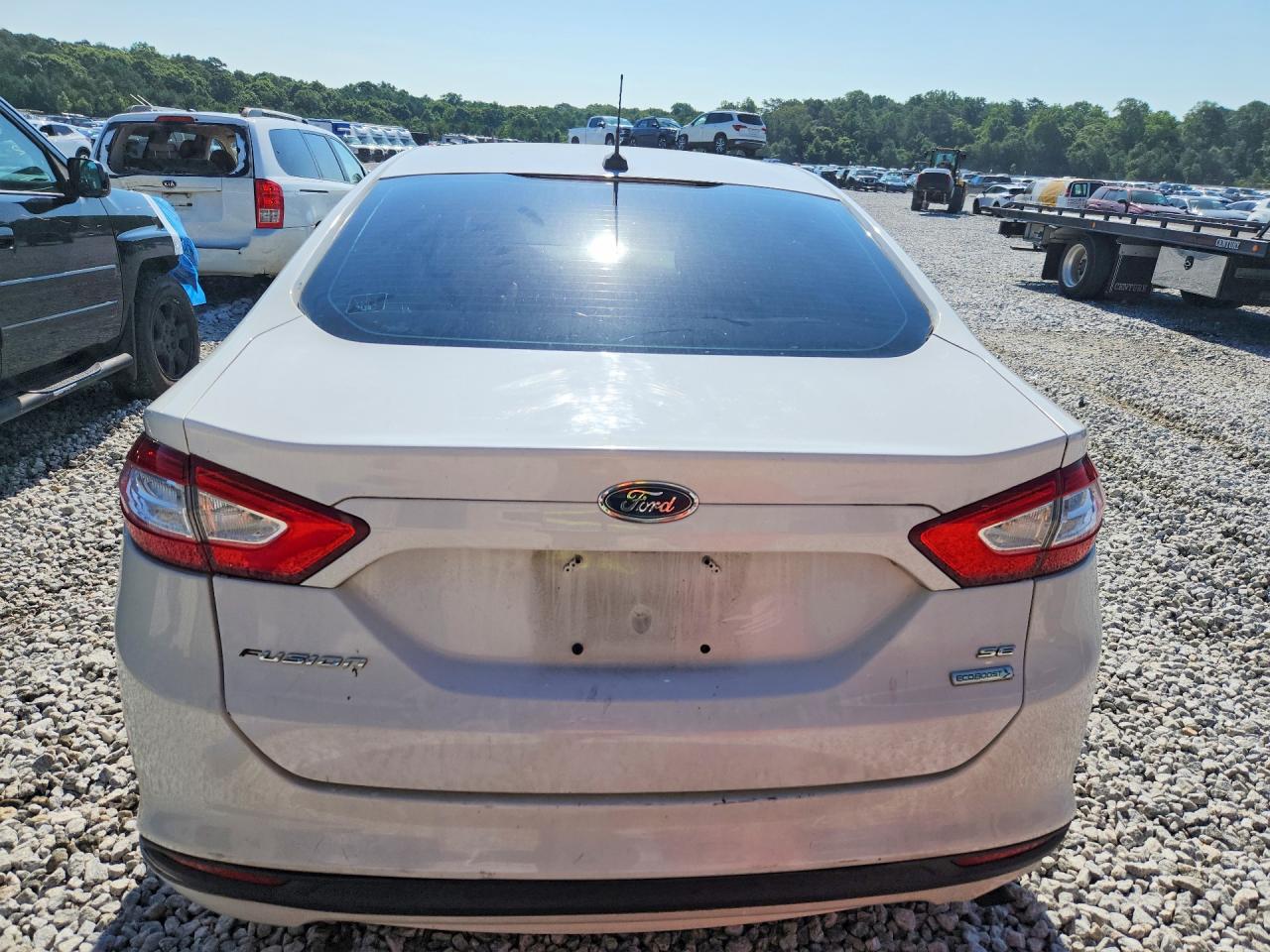 2013 Ford Fusion Se White vin: 3FA6P0HR9DR165582