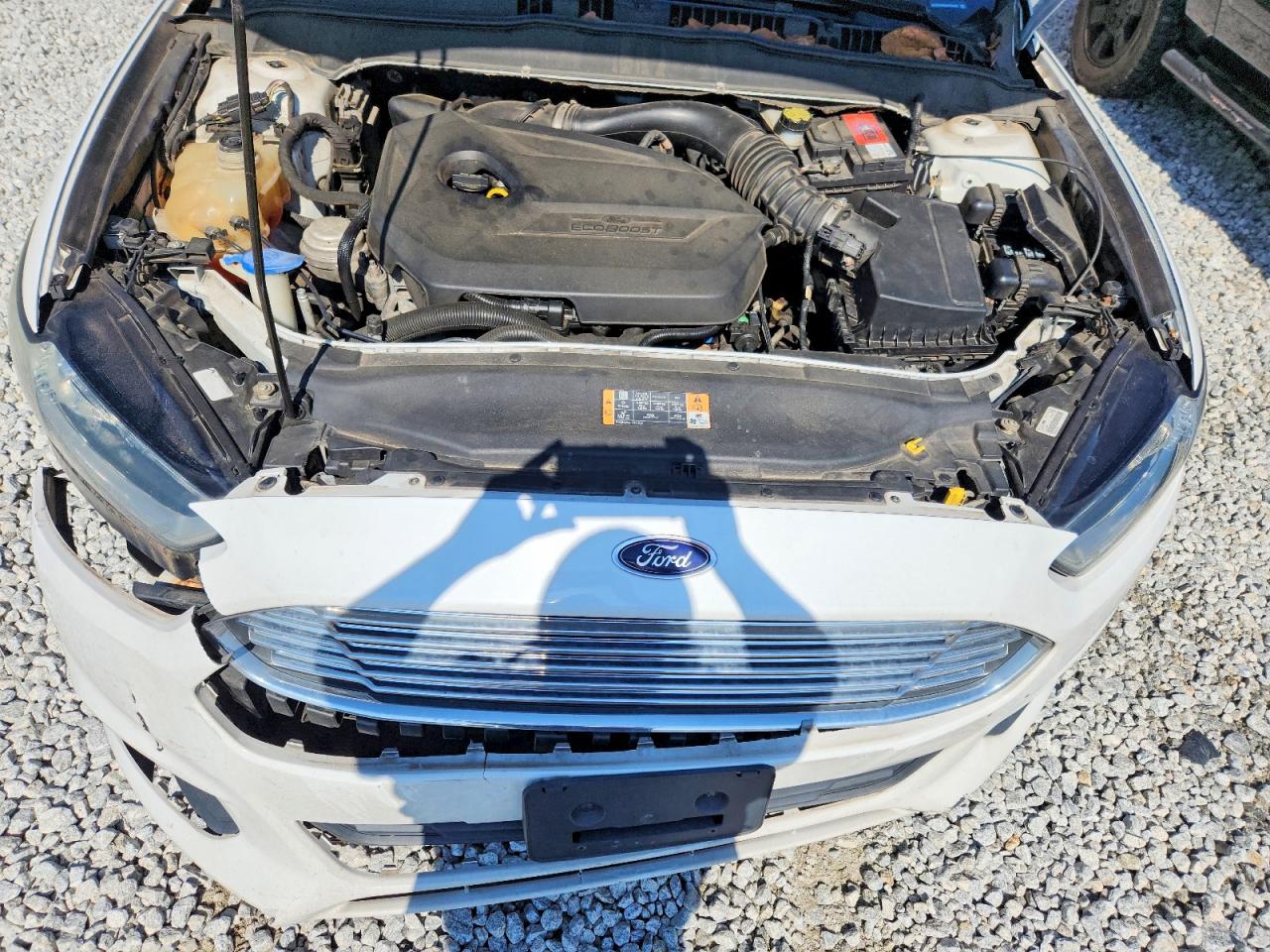 2013 Ford Fusion Se White vin: 3FA6P0HR9DR165582