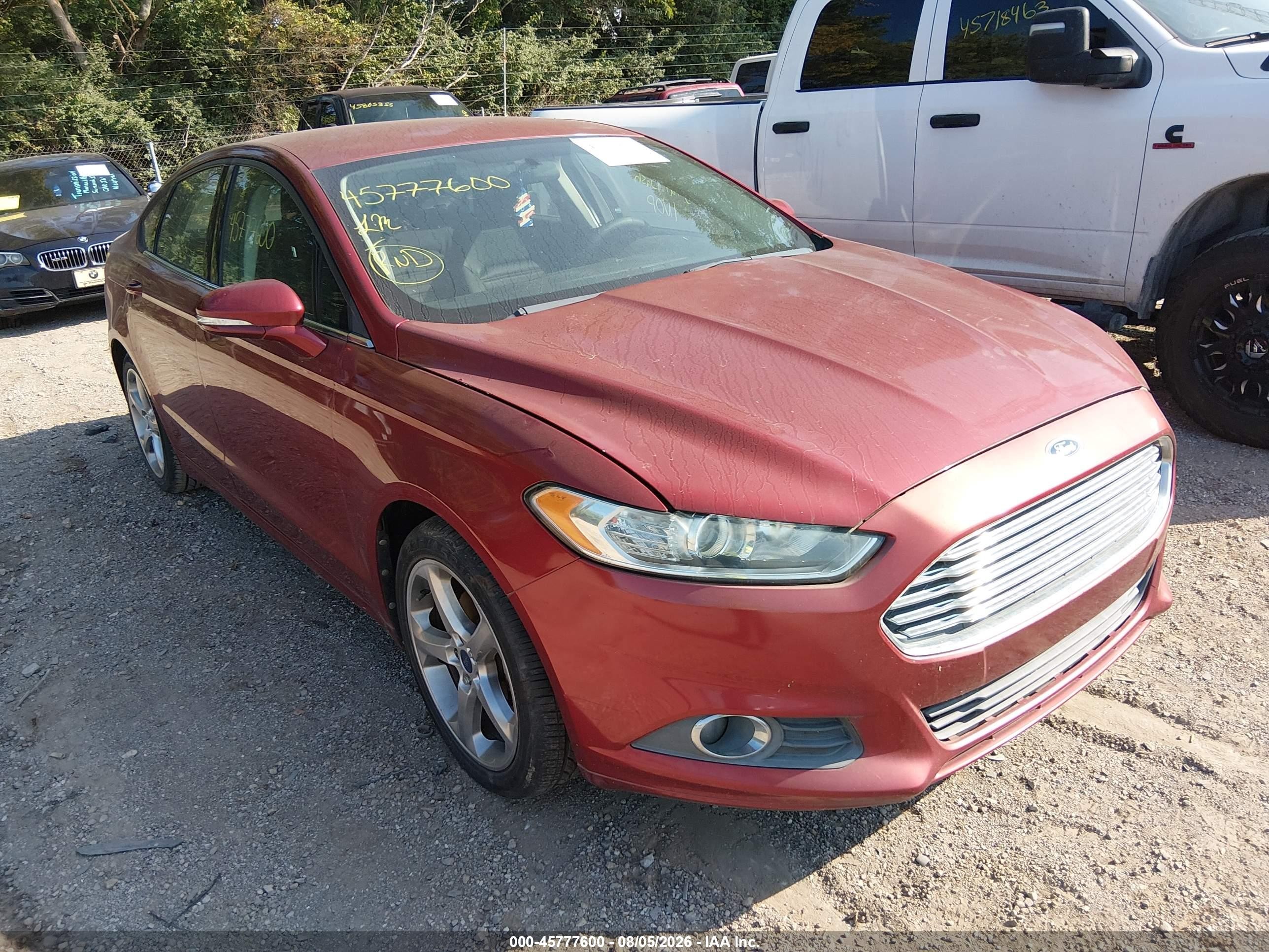 2013 Ford Fusion Se Red vin: 3FA6P0HR9DR174699