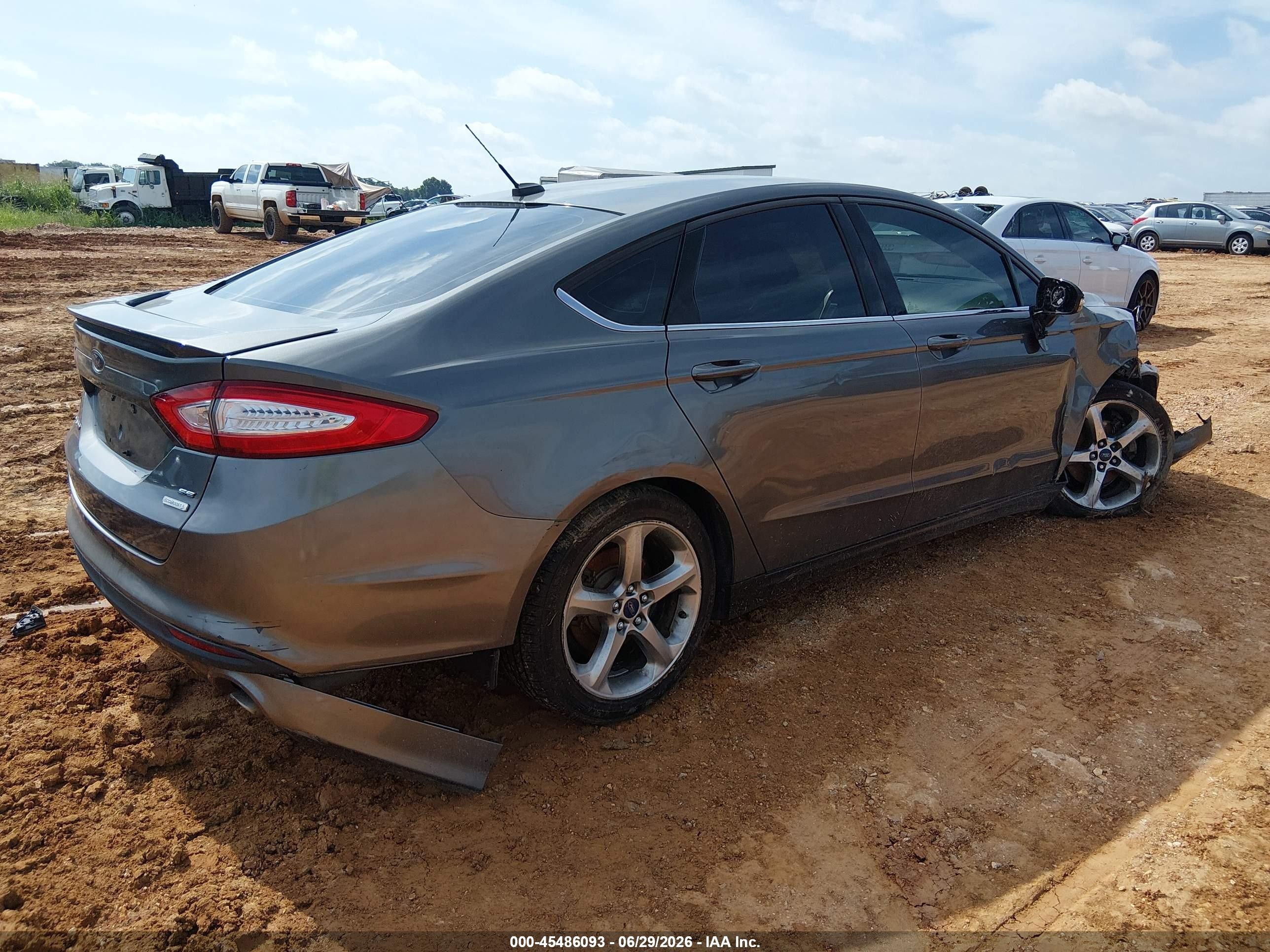 2013 Ford Fusion Se Gray vin: 3FA6P0HR9DR201576