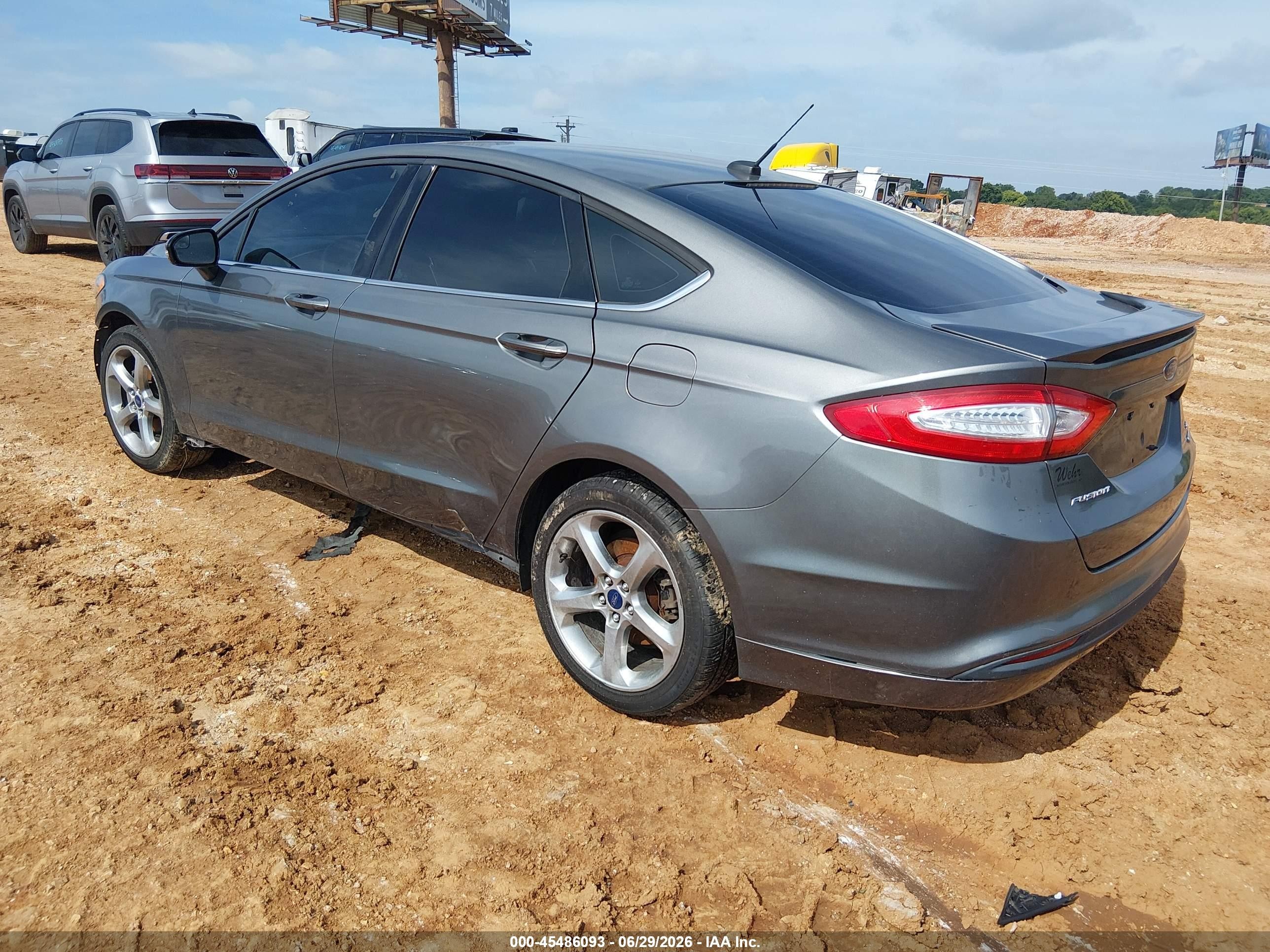 2013 Ford Fusion Se Gray vin: 3FA6P0HR9DR201576