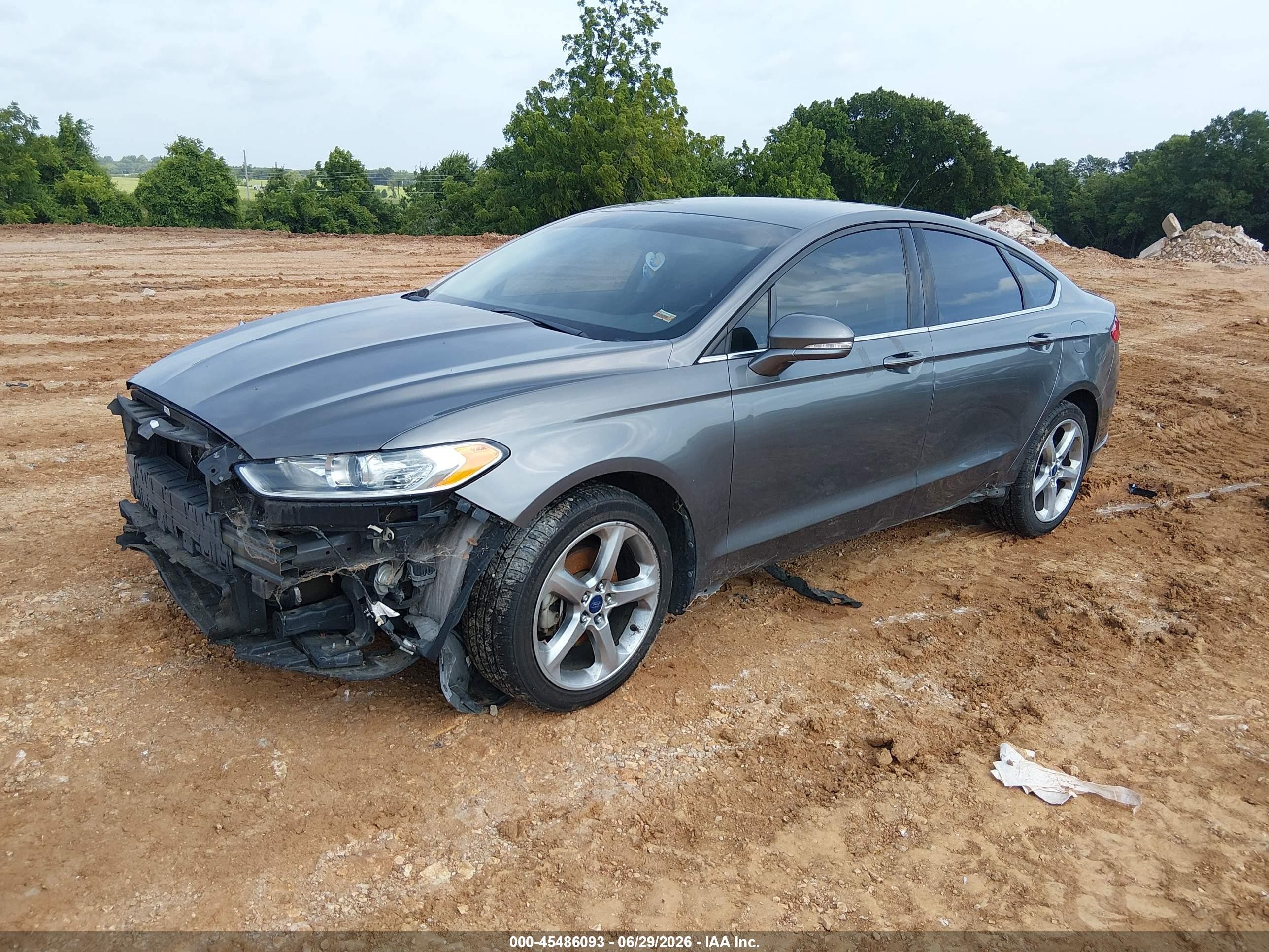 2013 Ford Fusion Se Gray vin: 3FA6P0HR9DR201576