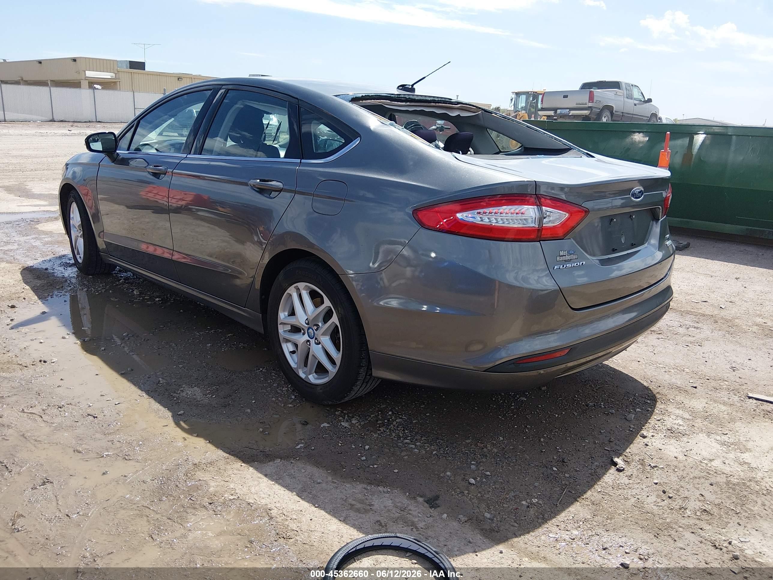 2013 Ford Fusion Se Gray vin: 3FA6P0HR9DR247683