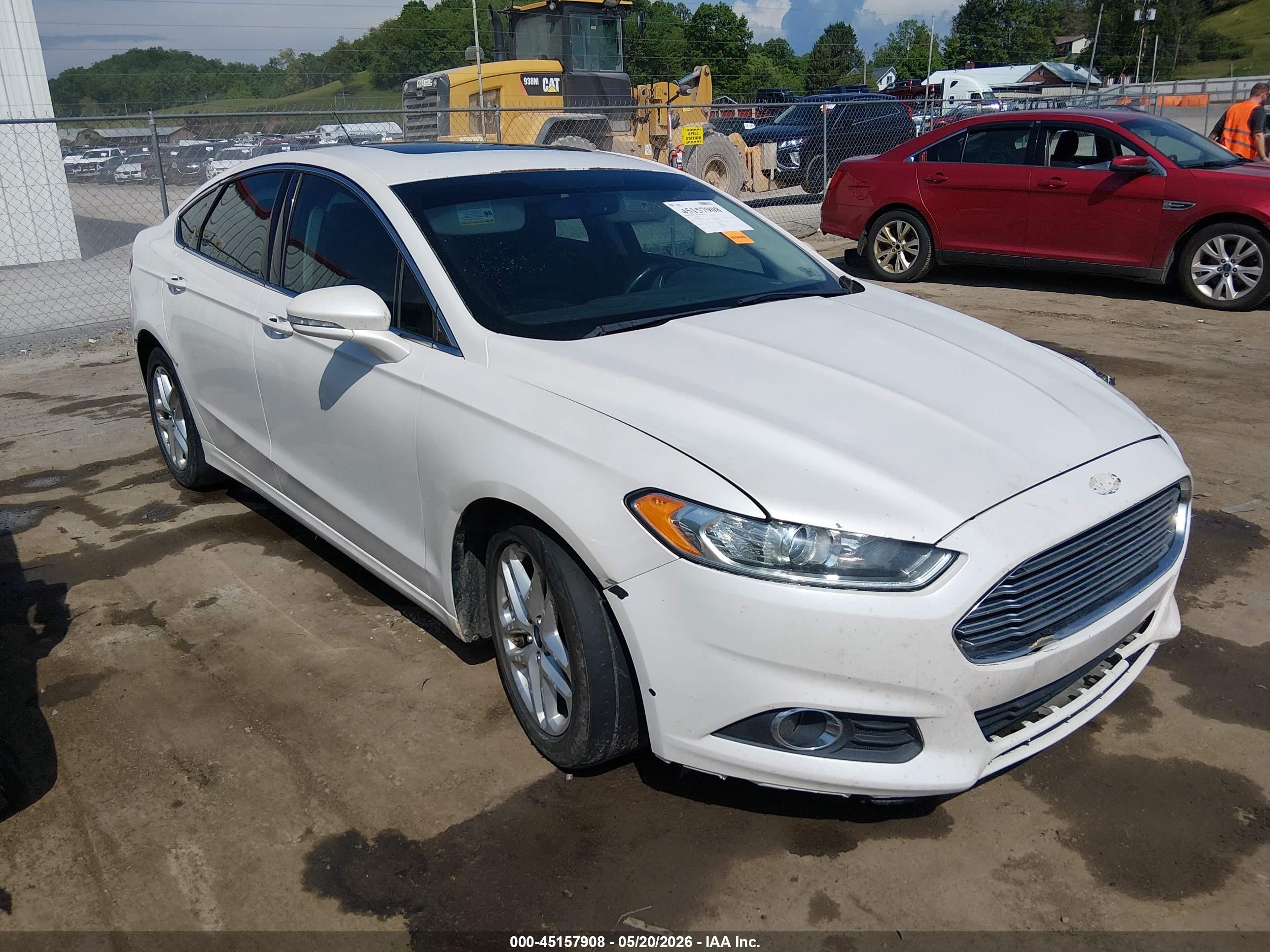 2013 Ford Fusion Se White vin: 3FA6P0HR9DR270123