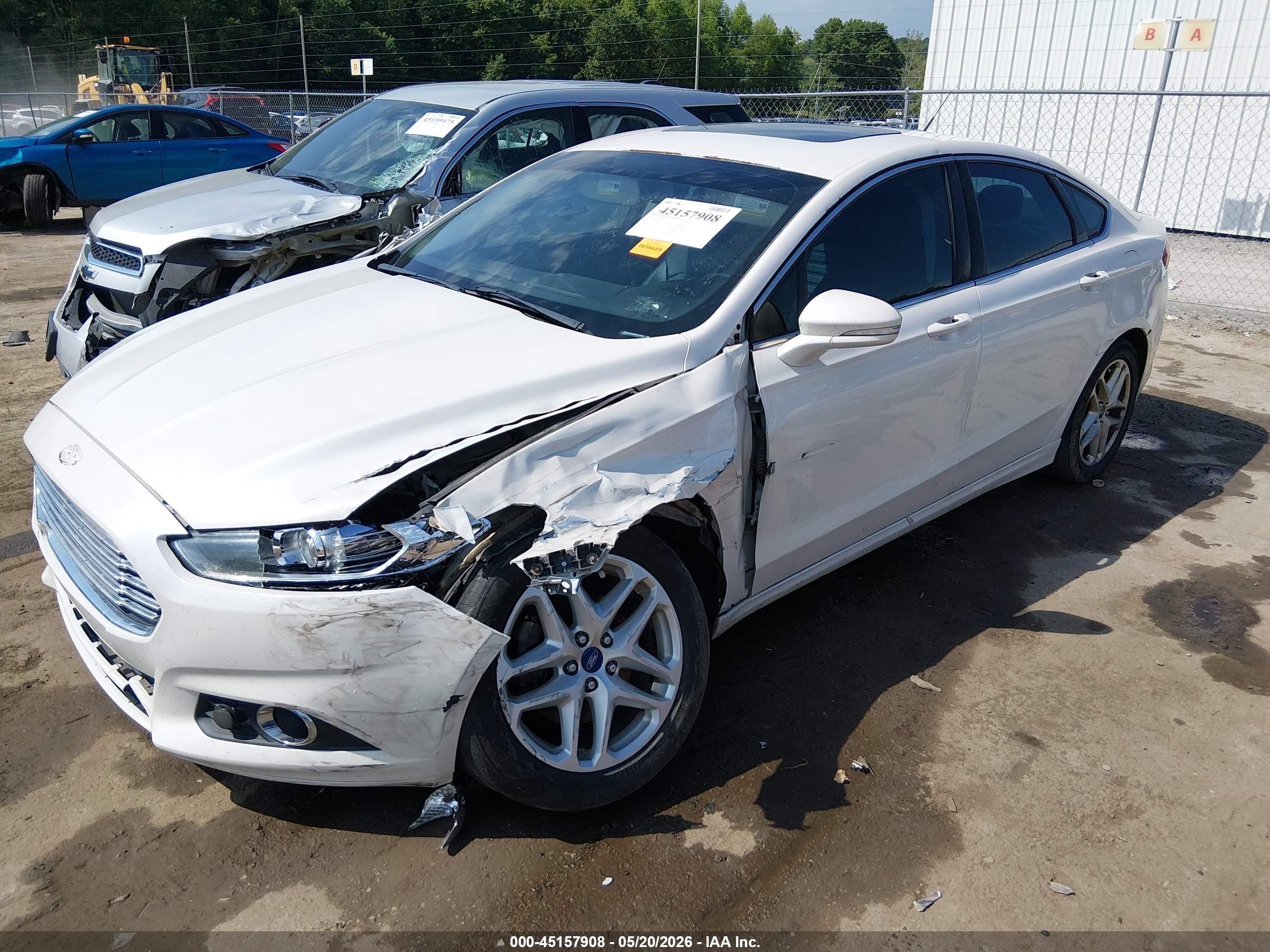 2013 Ford Fusion Se White vin: 3FA6P0HR9DR270123