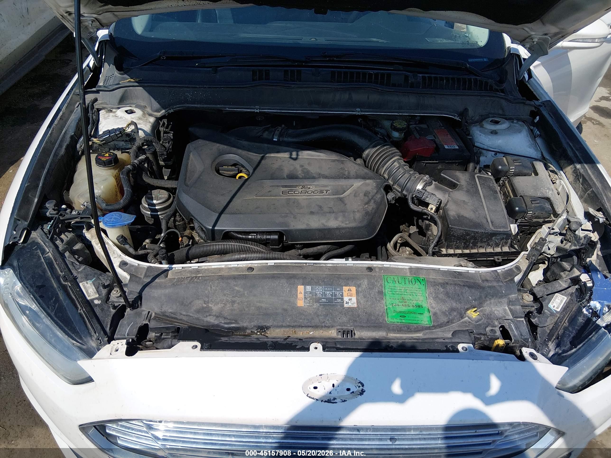 2013 Ford Fusion Se White vin: 3FA6P0HR9DR270123