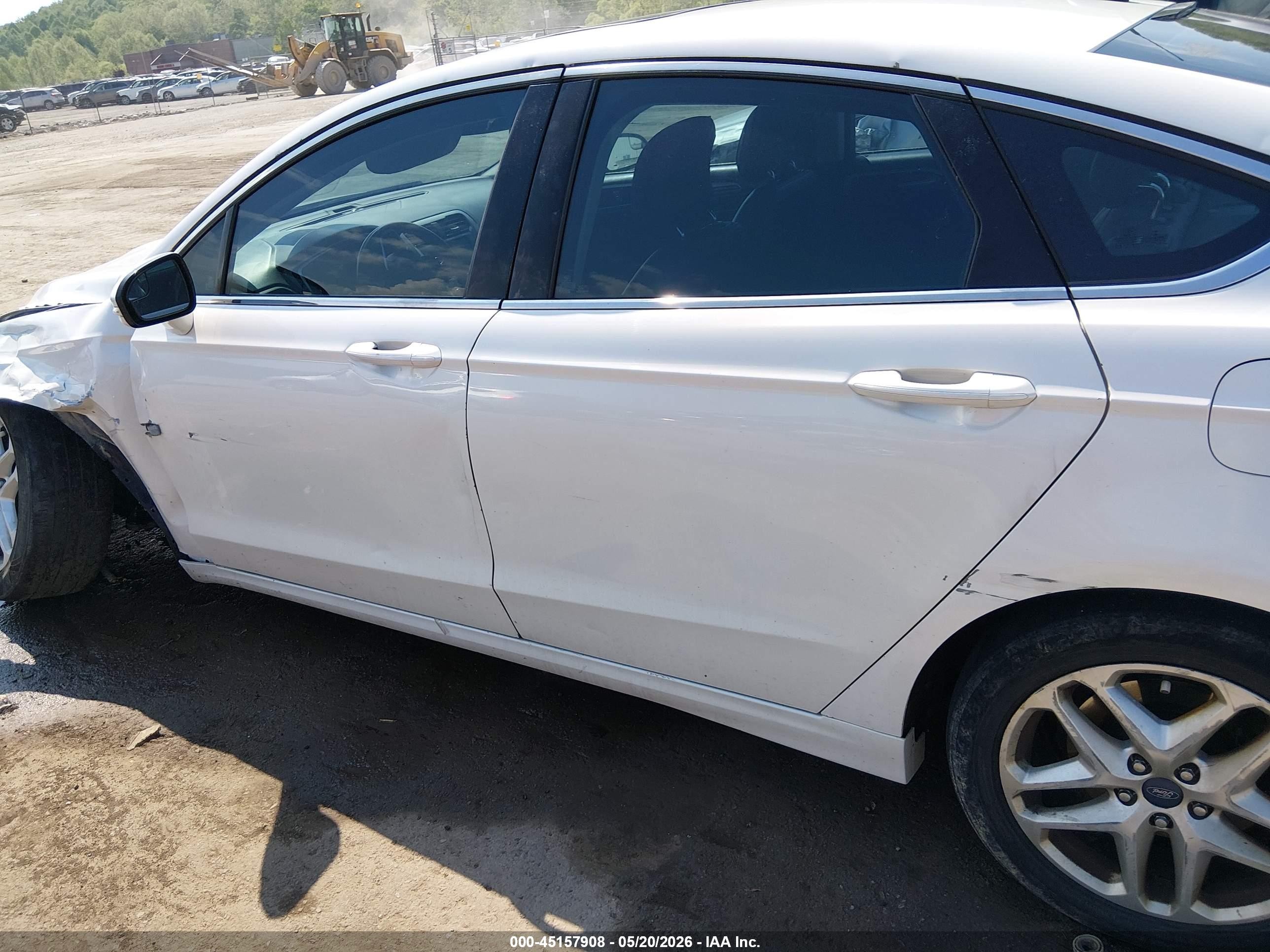 2013 Ford Fusion Se White vin: 3FA6P0HR9DR270123