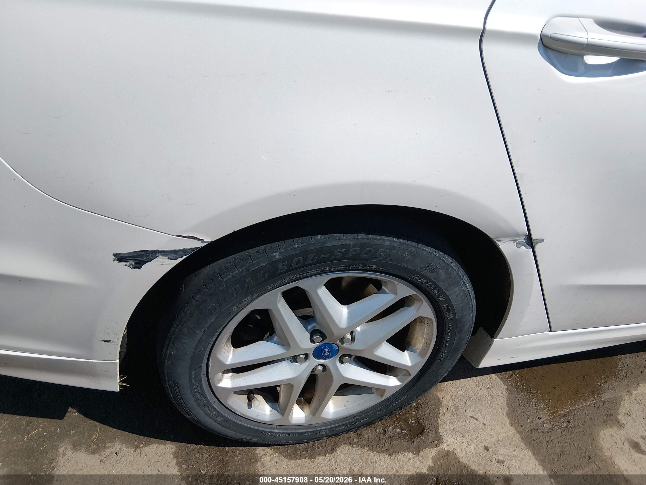 2013 Ford Fusion Se White vin: 3FA6P0HR9DR270123