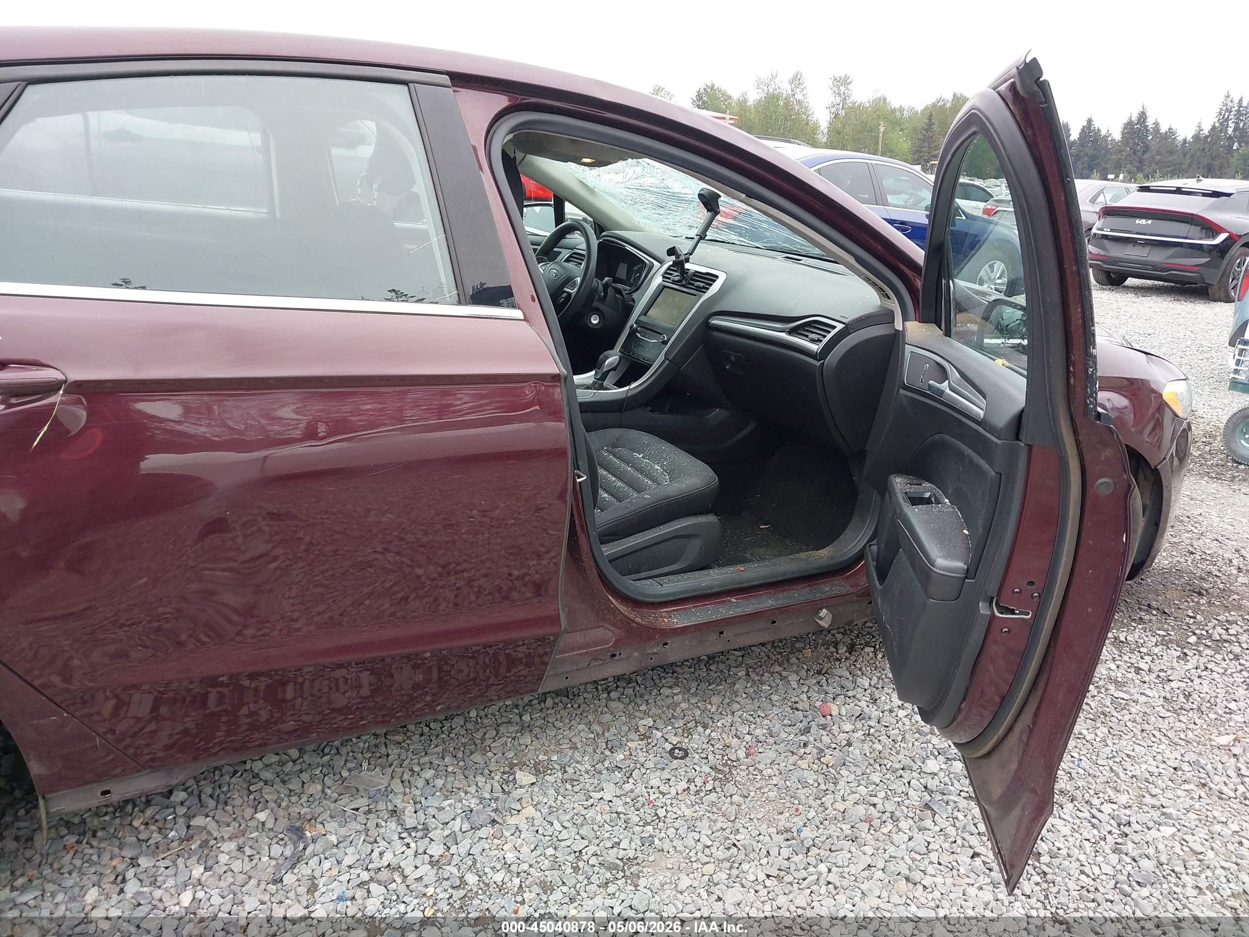 2013 Ford Fusion Se Burgundy vin: 3FA6P0HR9DR292283