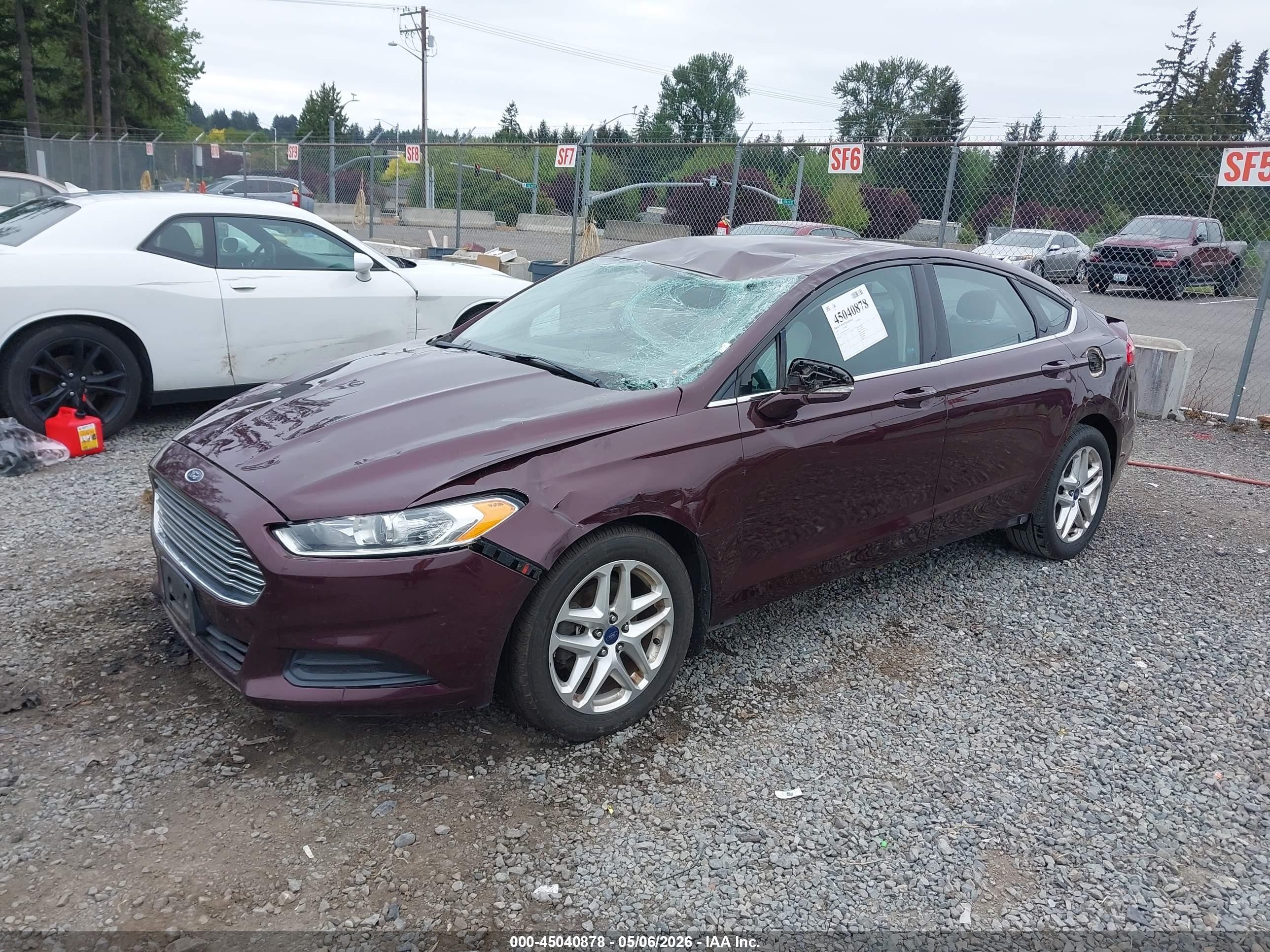 2013 Ford Fusion Se Burgundy vin: 3FA6P0HR9DR292283