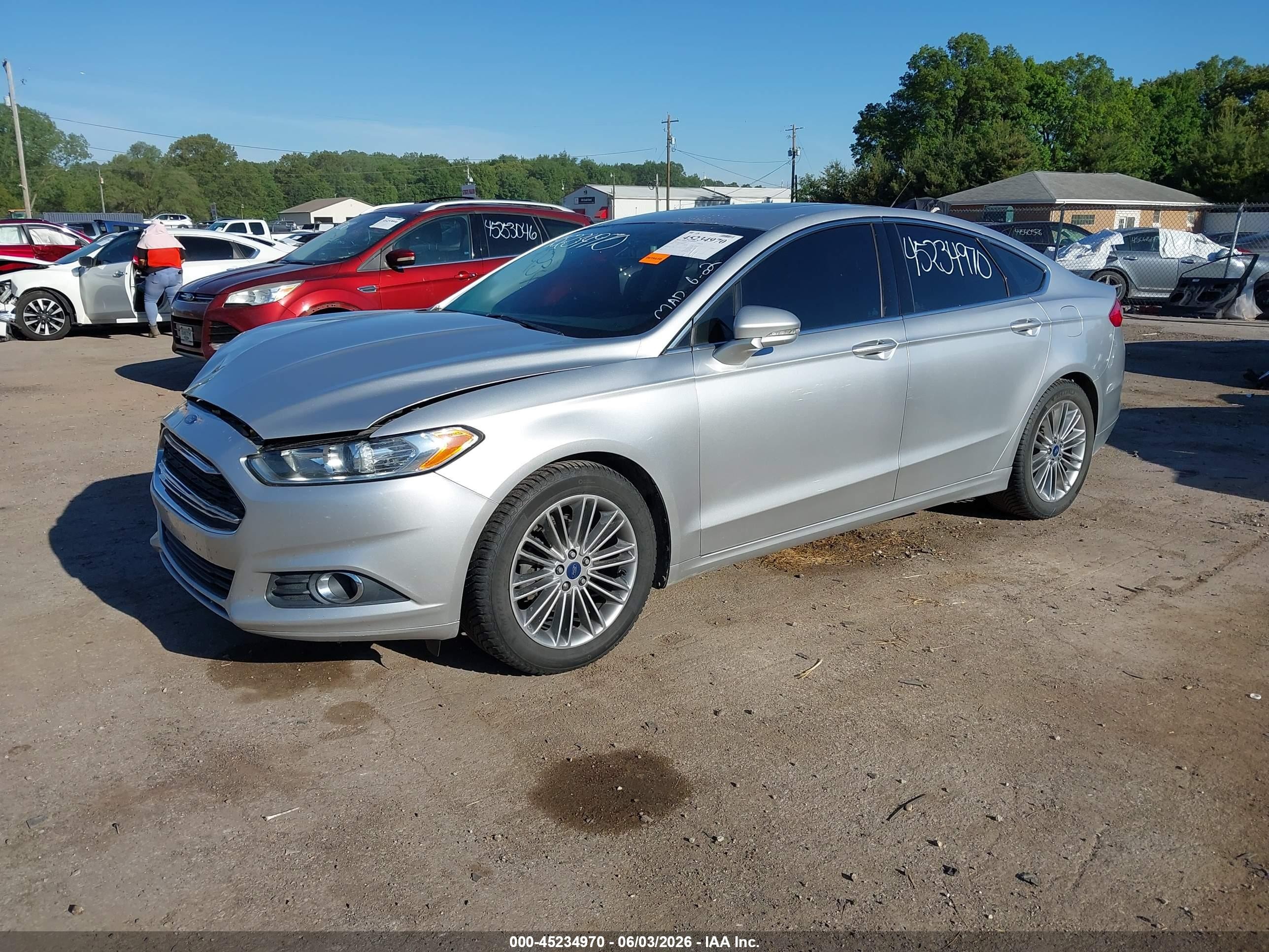 2013 Ford Fusion Se Silver vin: 3FA6P0HR9DR309213