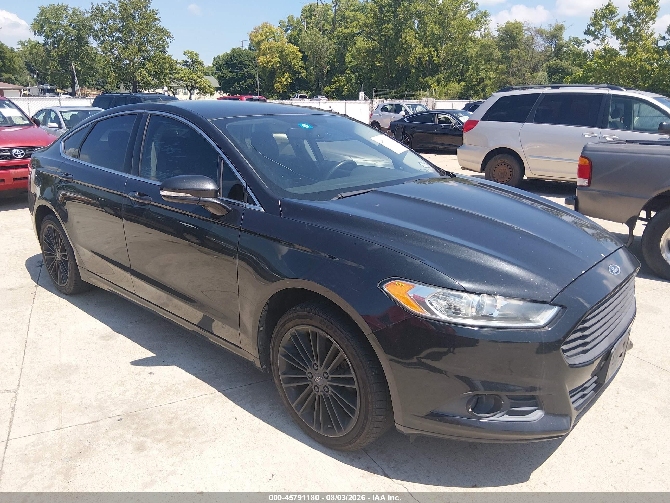 2013 Ford Fusion Se Black vin: 3FA6P0HR9DR330918