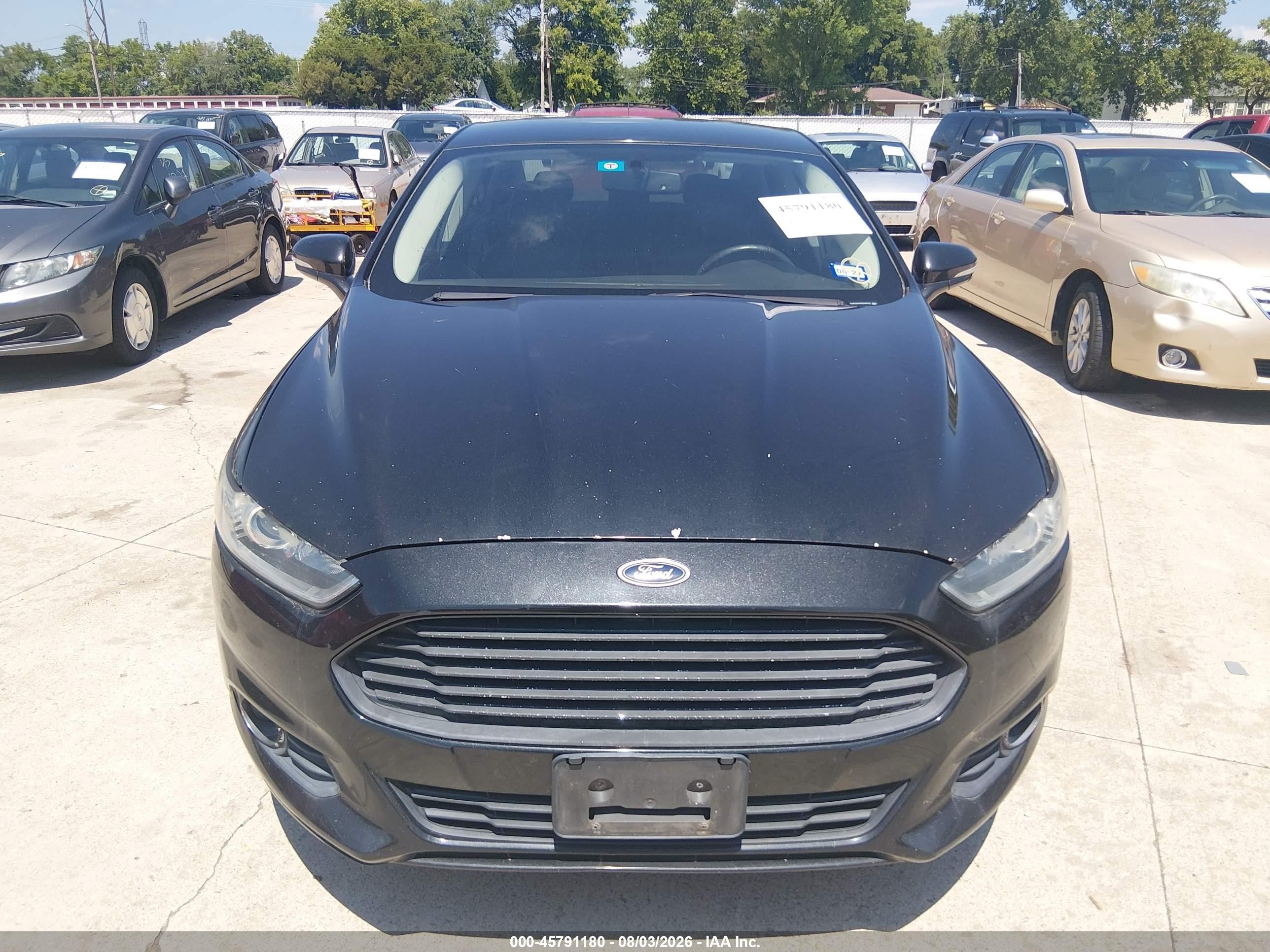 2013 Ford Fusion Se Black vin: 3FA6P0HR9DR330918