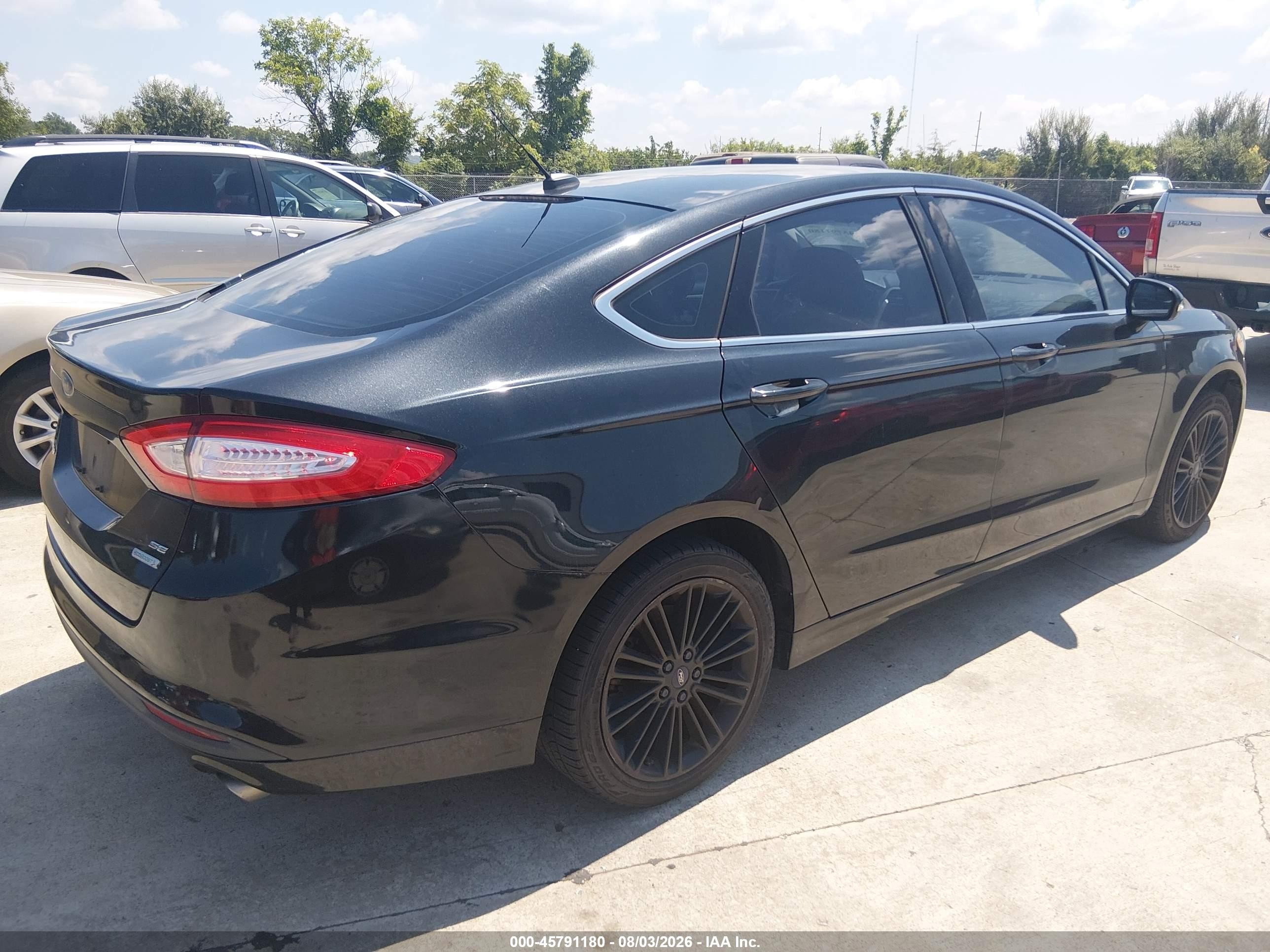 2013 Ford Fusion Se Black vin: 3FA6P0HR9DR330918