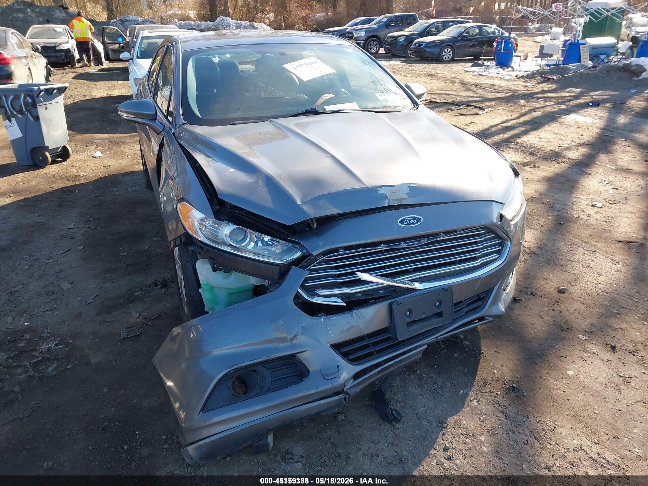 2013 Ford Fusion Se Gray vin: 3FA6P0HRXDR166739