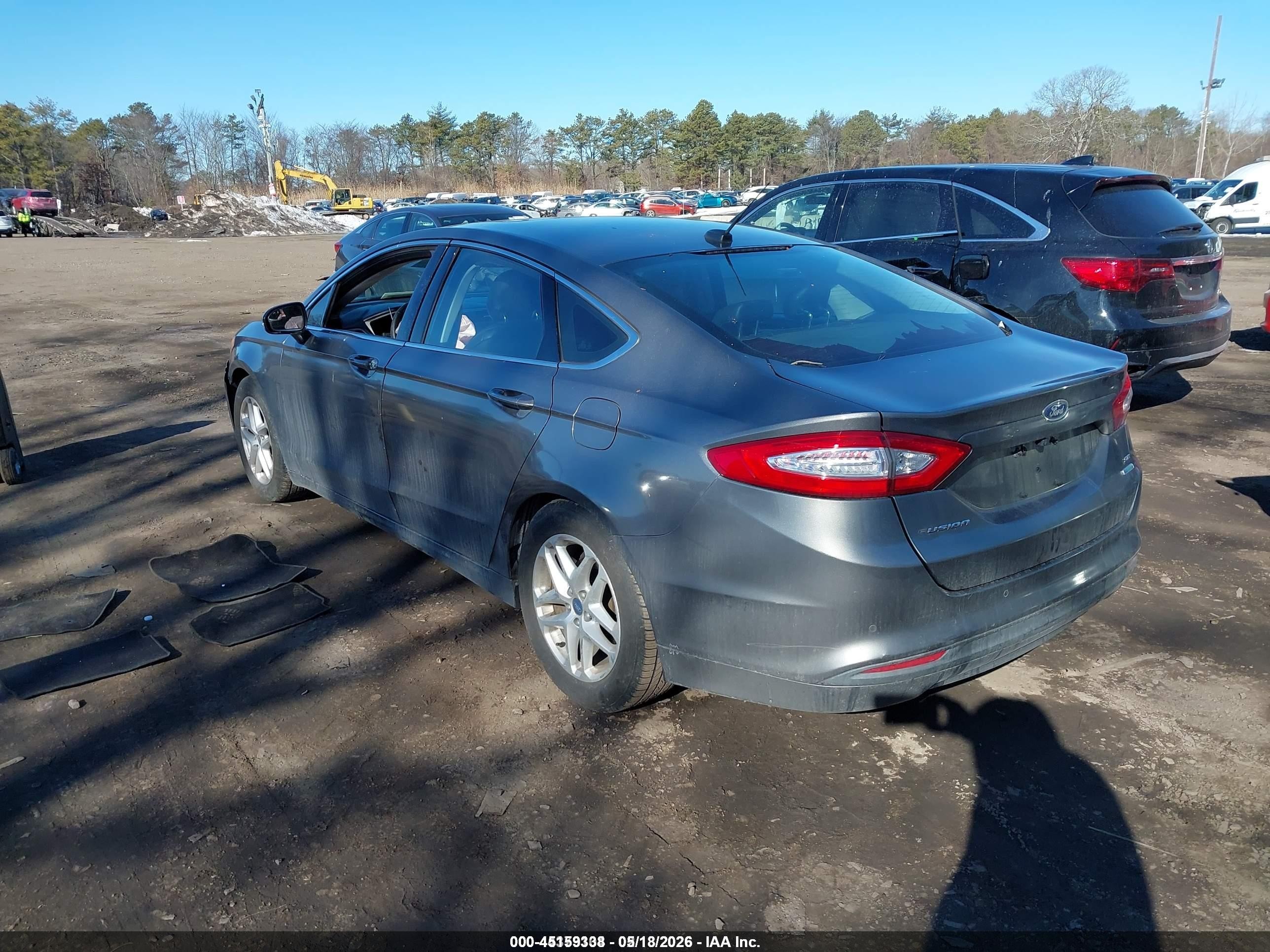 2013 Ford Fusion Se Gray vin: 3FA6P0HRXDR166739