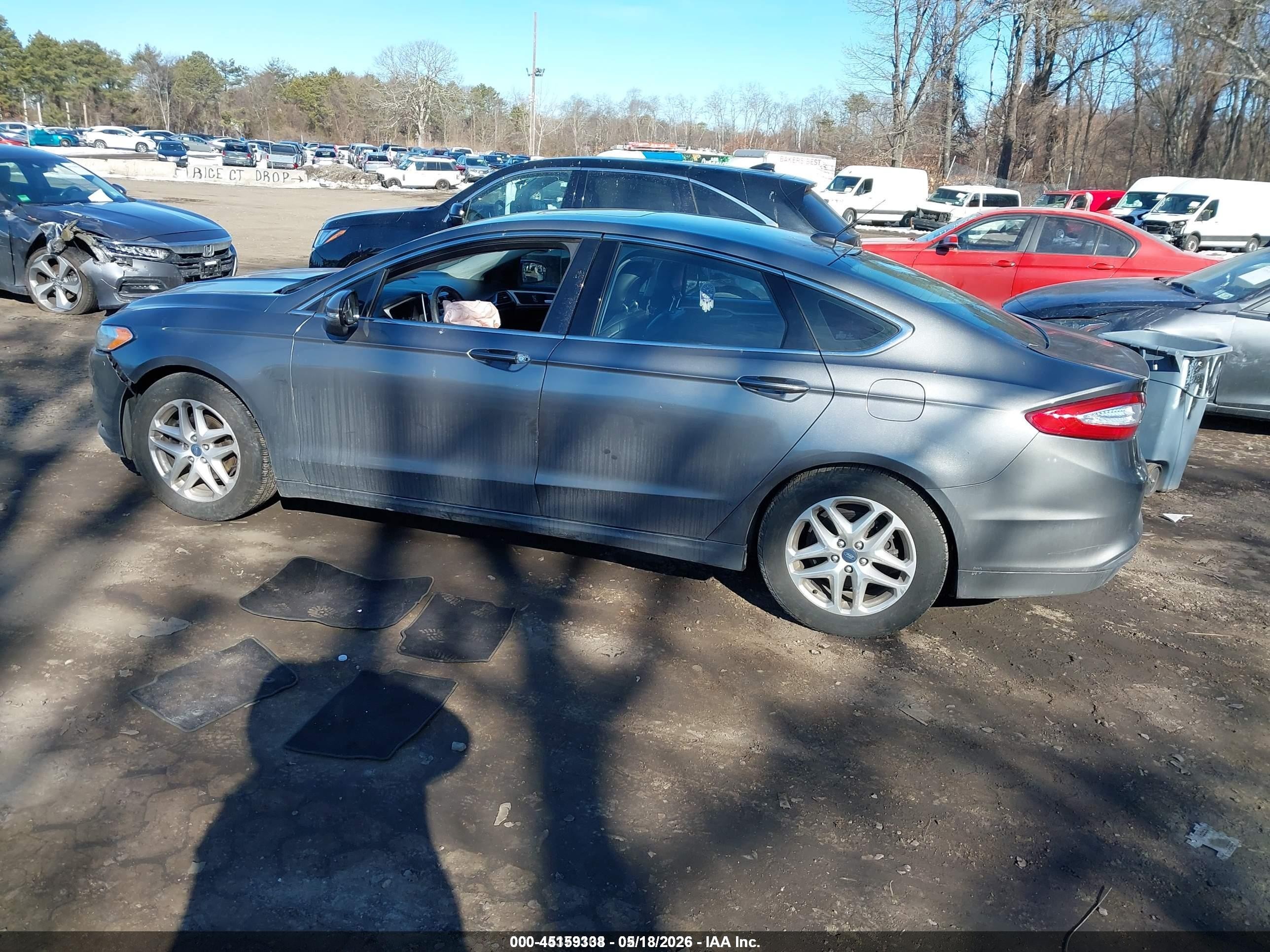 2013 Ford Fusion Se Gray vin: 3FA6P0HRXDR166739