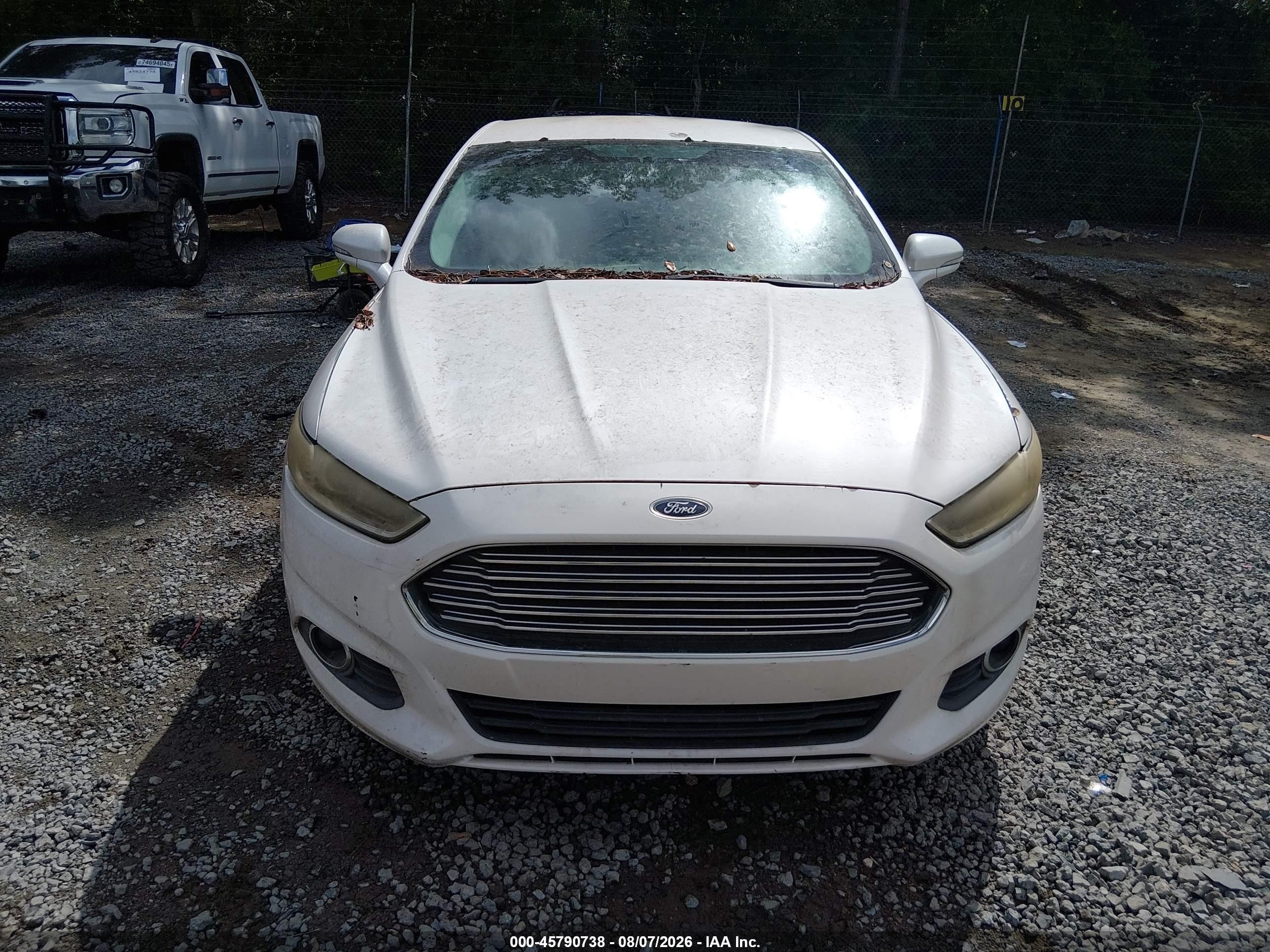2013 Ford Fusion Se White vin: 3FA6P0HRXDR167549