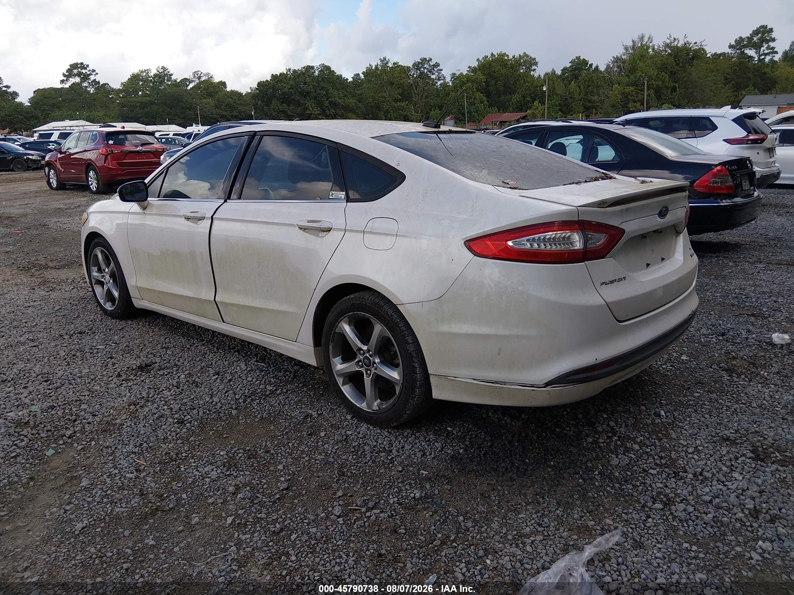 2013 Ford Fusion Se White vin: 3FA6P0HRXDR167549