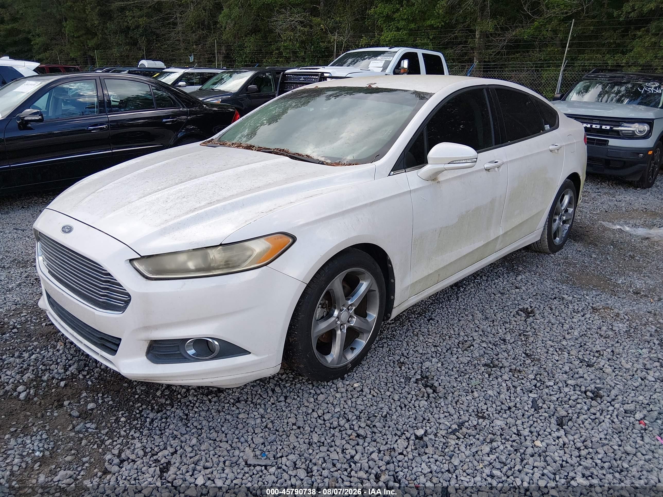 2013 Ford Fusion Se White vin: 3FA6P0HRXDR167549