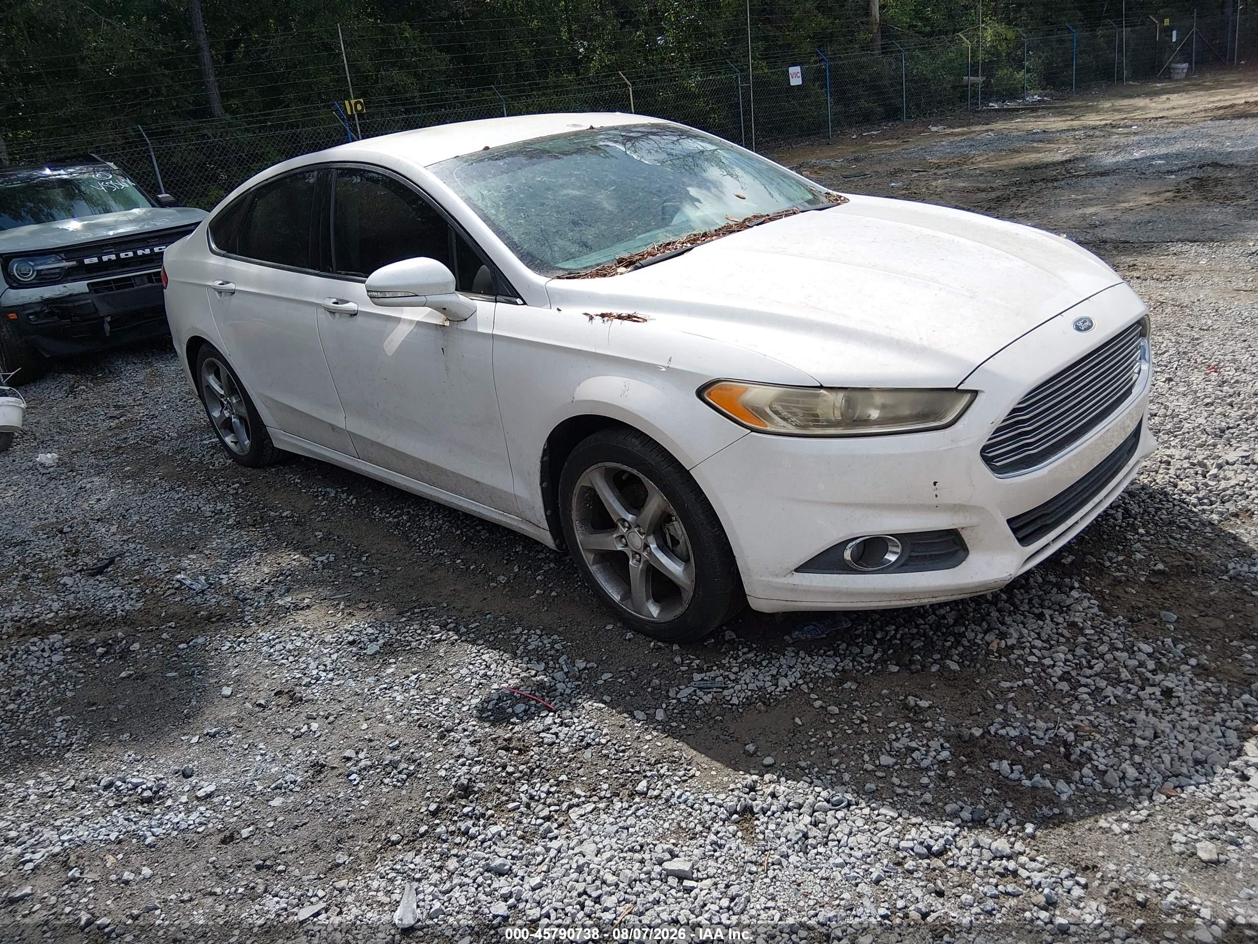 2013 Ford Fusion Se White vin: 3FA6P0HRXDR167549
