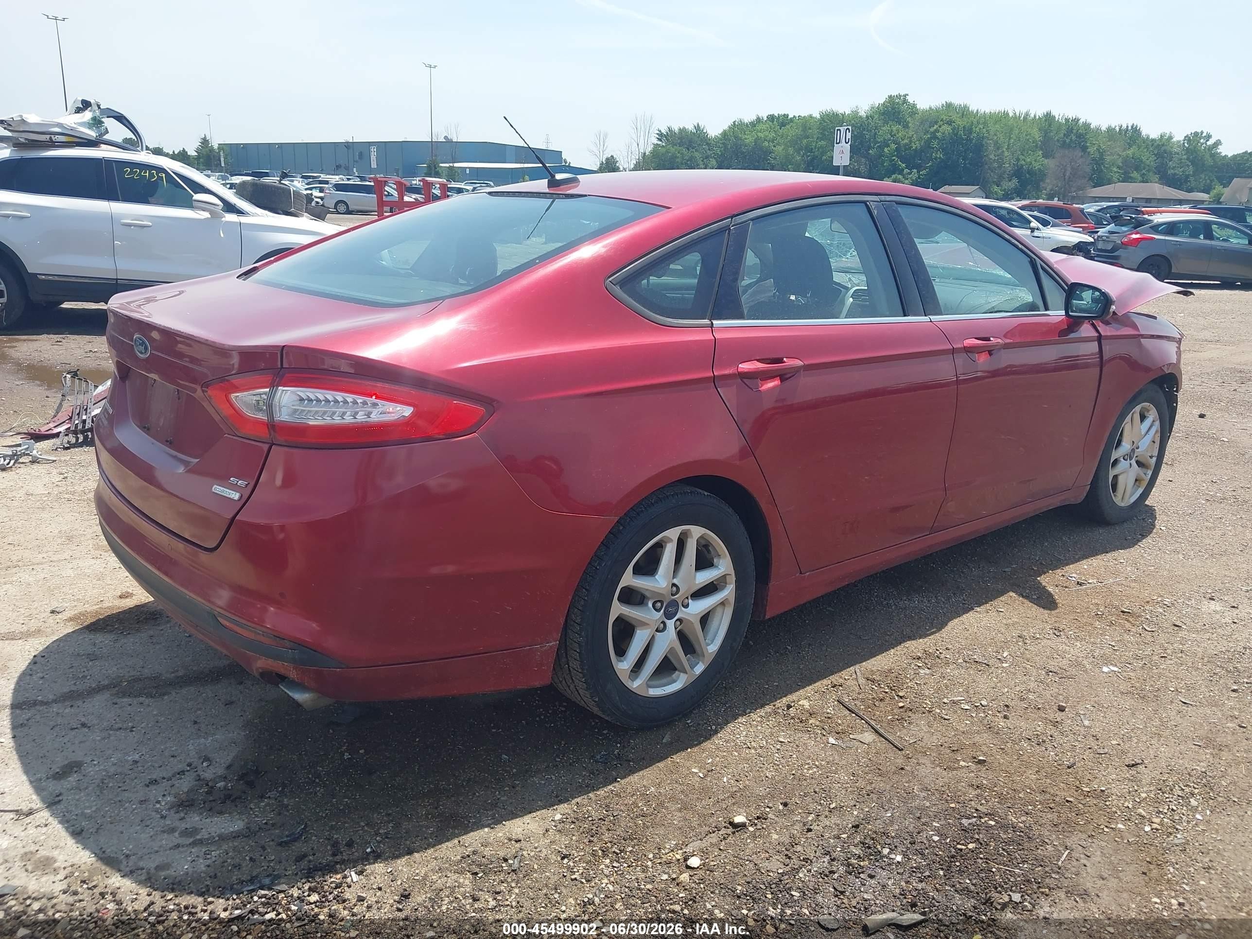2013 Ford Fusion Se Red vin: 3FA6P0HRXDR168149