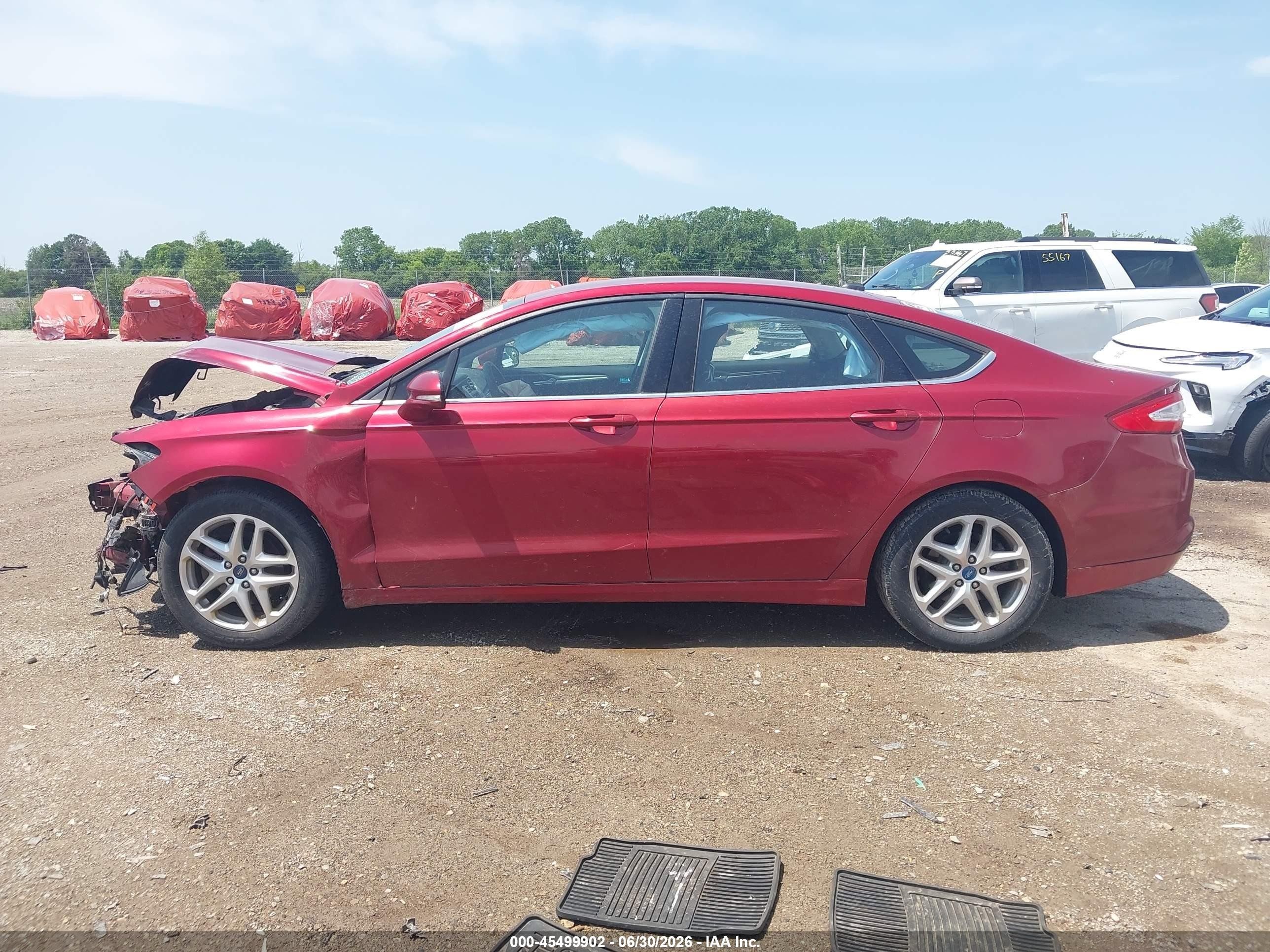 2013 Ford Fusion Se Red vin: 3FA6P0HRXDR168149