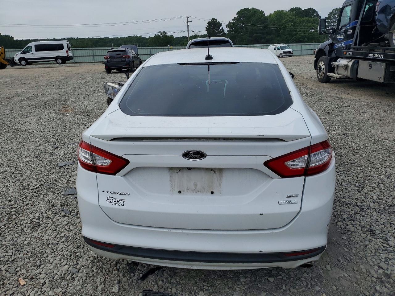 2013 Ford Fusion Se White vin: 3FA6P0HRXDR201277