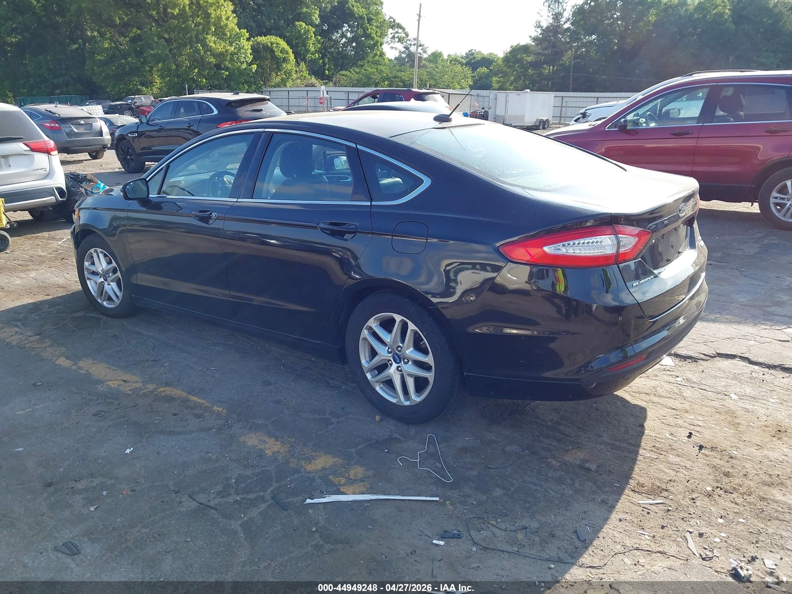 2013 Ford Fusion Se Black vin: 3FA6P0HRXDR204468