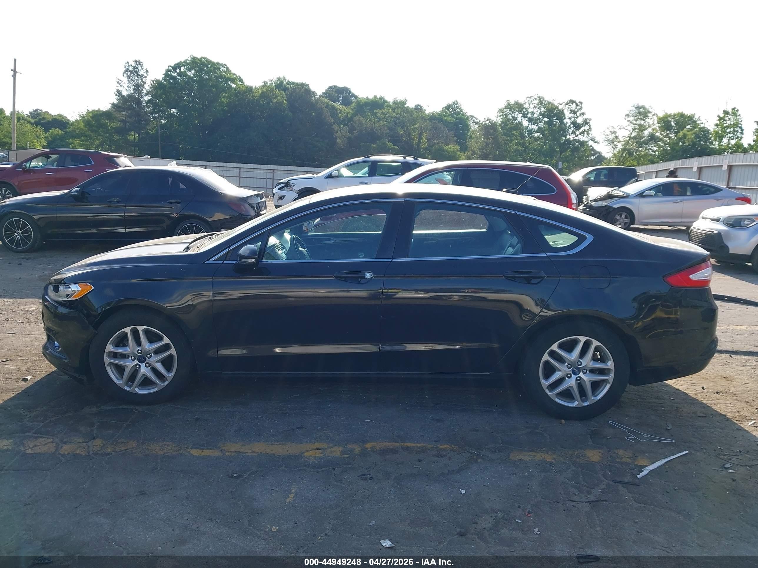 2013 Ford Fusion Se Black vin: 3FA6P0HRXDR204468