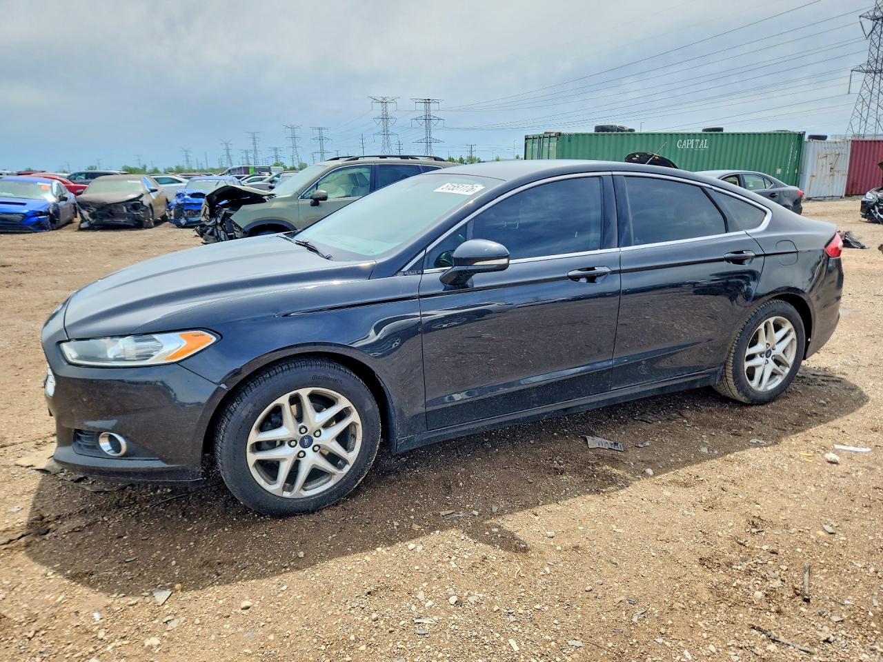 2013 Ford Fusion Se Black vin: 3FA6P0HRXDR221187