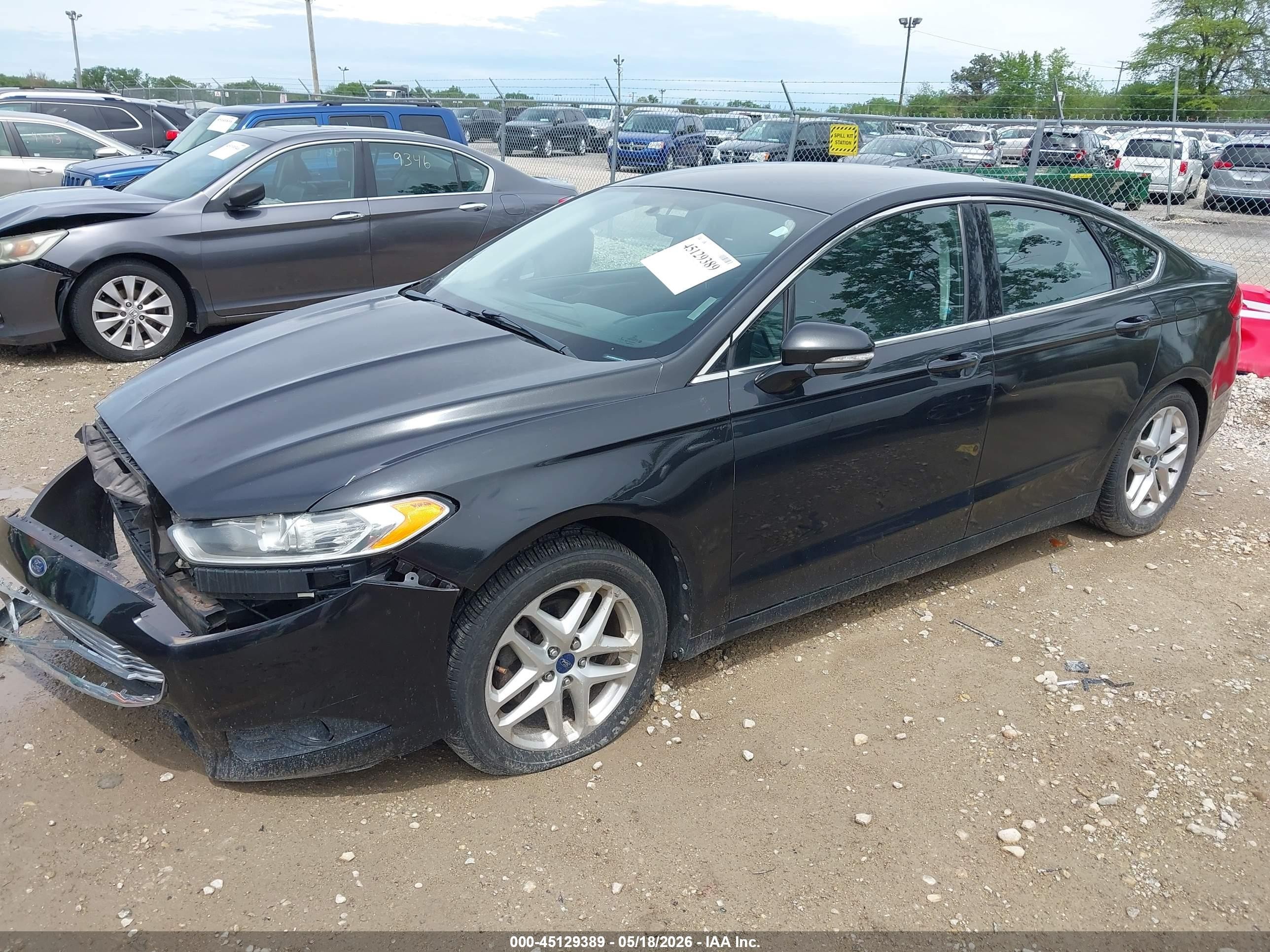 2013 Ford Fusion Se Black vin: 3FA6P0HRXDR230519