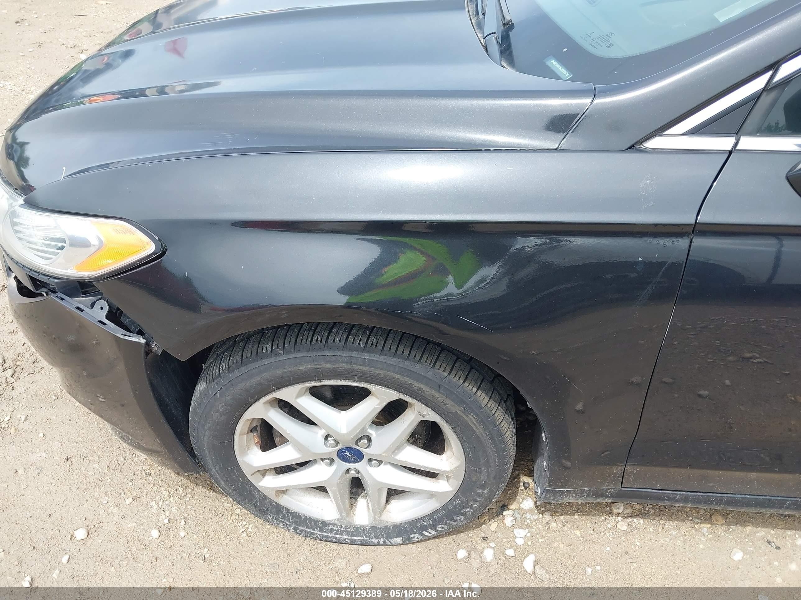 2013 Ford Fusion Se Black vin: 3FA6P0HRXDR230519