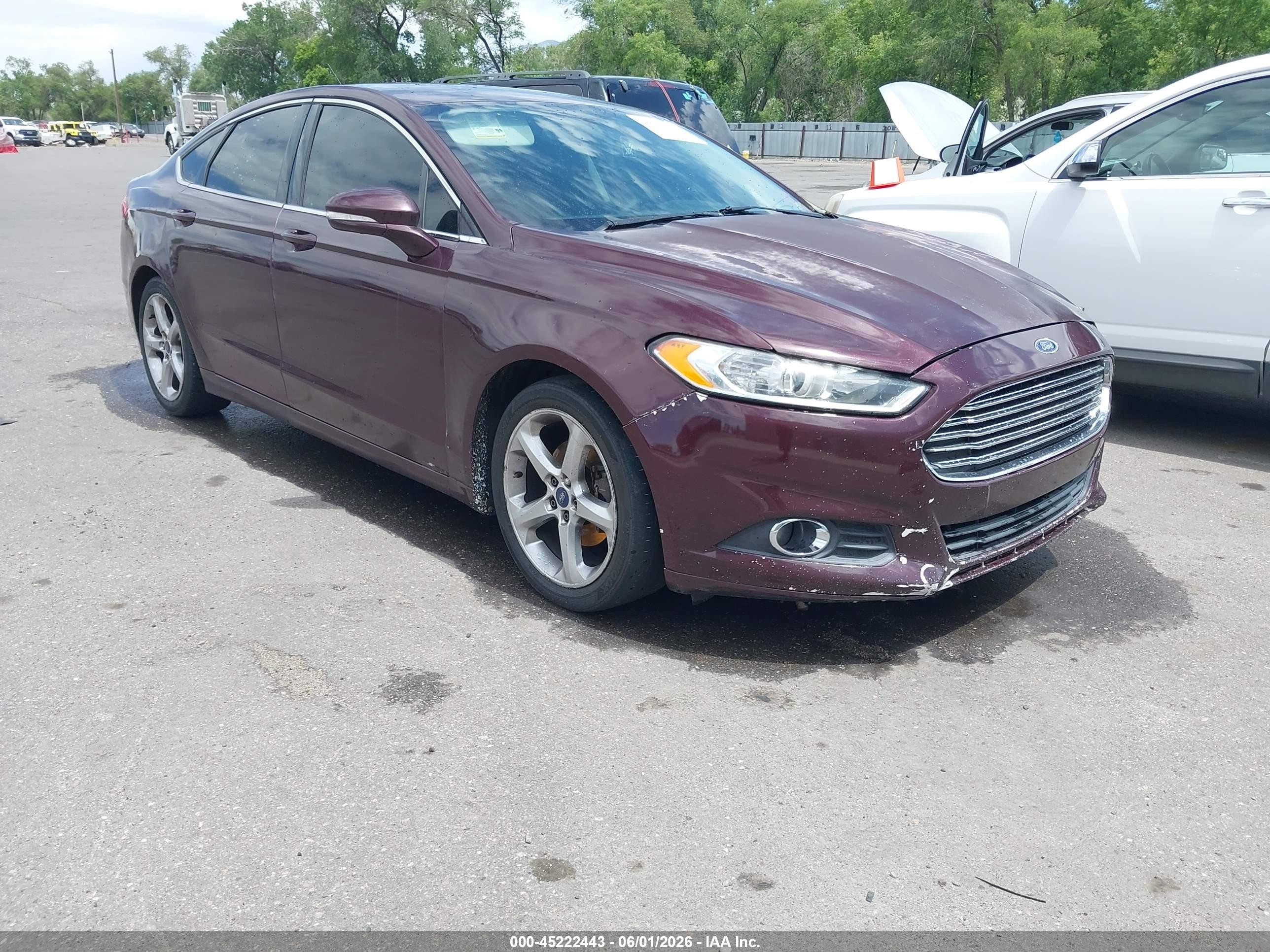 2013 Ford Fusion Se Burgundy vin: 3FA6P0HRXDR324335