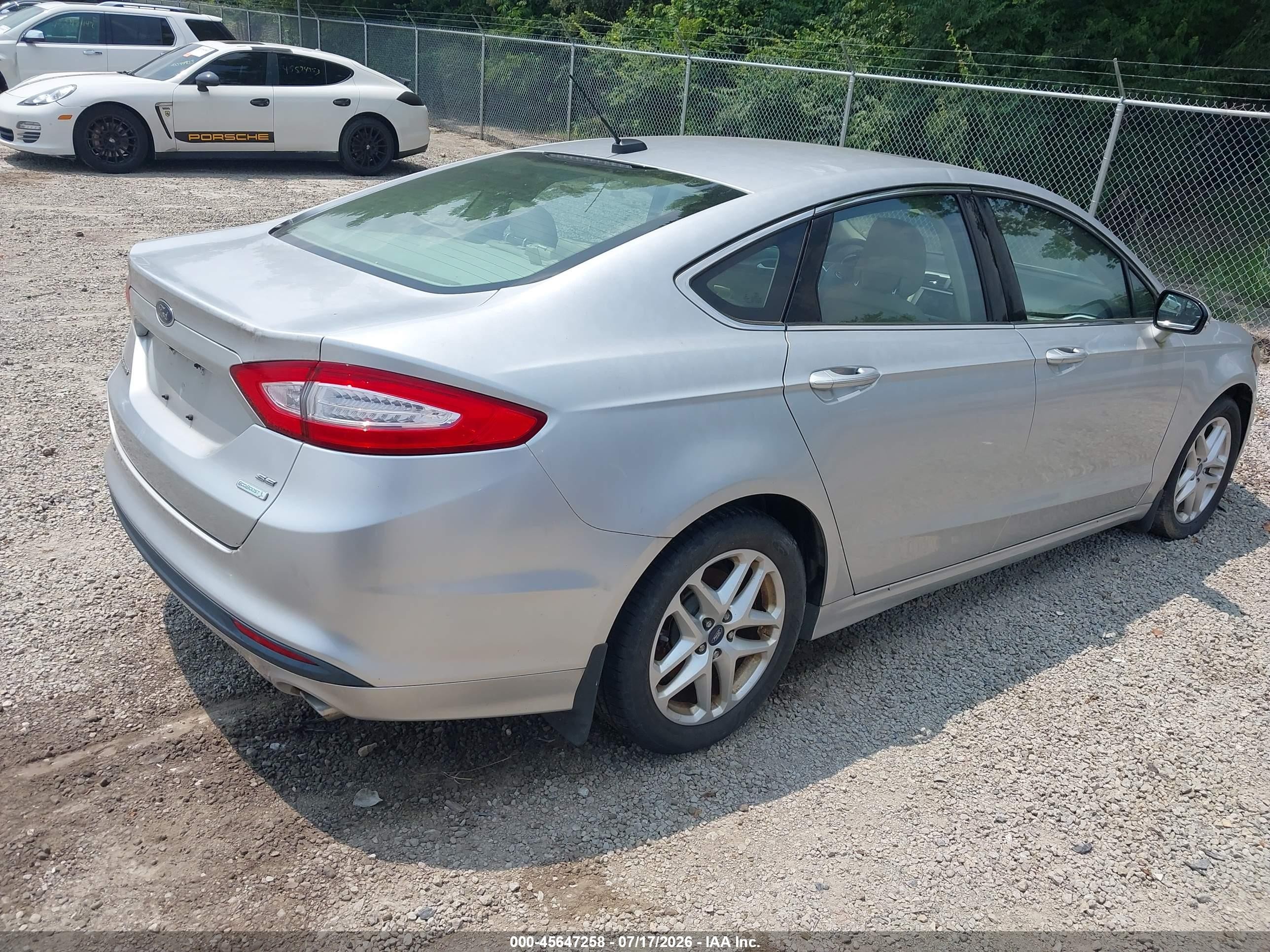 2013 Ford Fusion Se Silver vin: 3FA6P0HRXDR340745