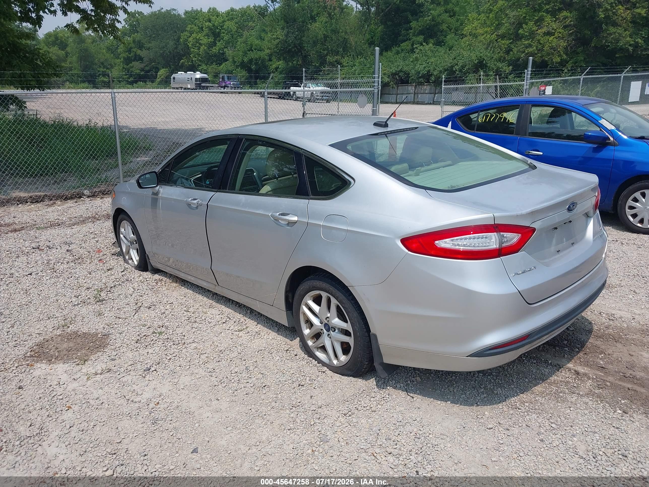 2013 Ford Fusion Se Silver vin: 3FA6P0HRXDR340745