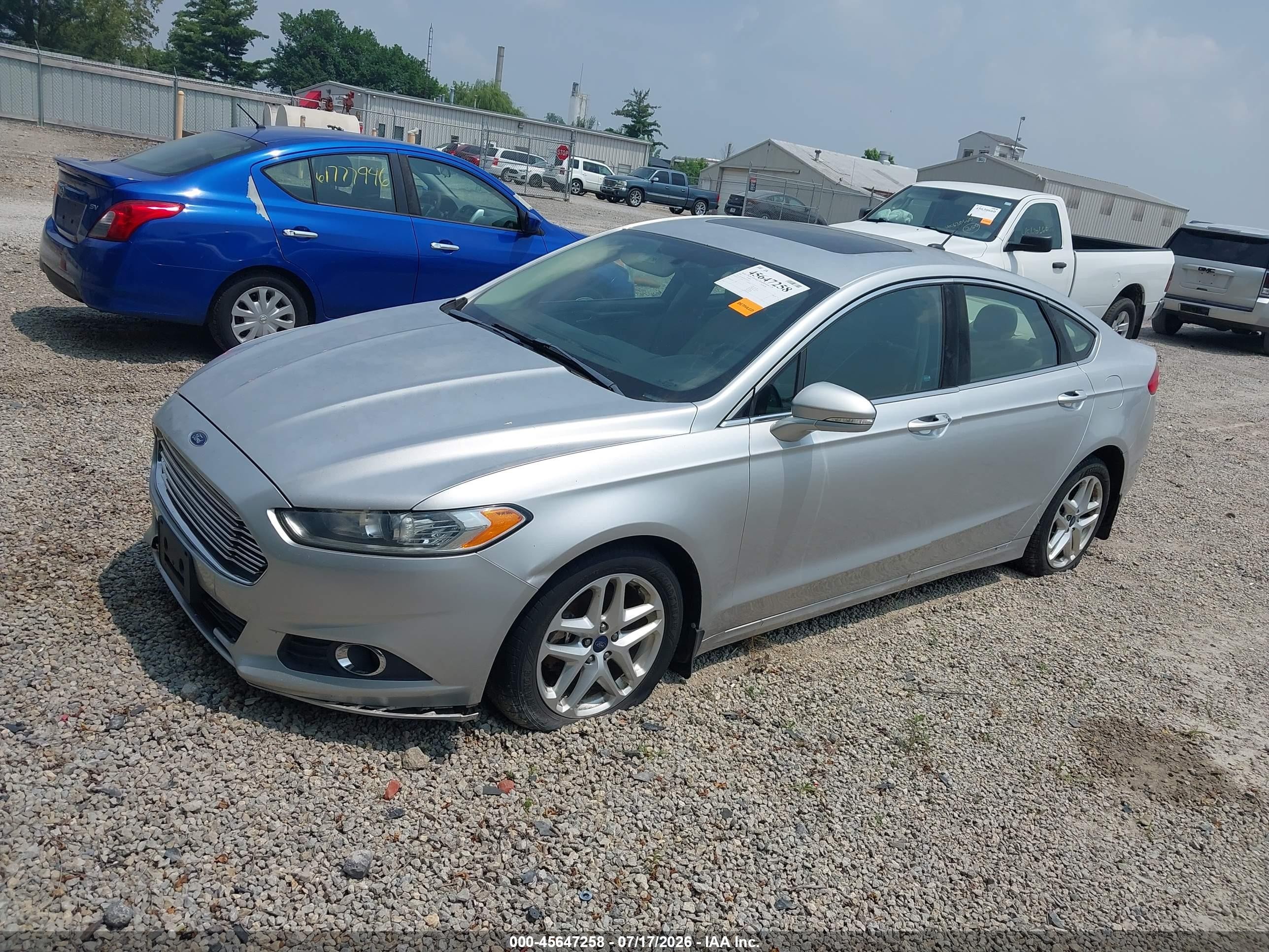 2013 Ford Fusion Se Silver vin: 3FA6P0HRXDR340745