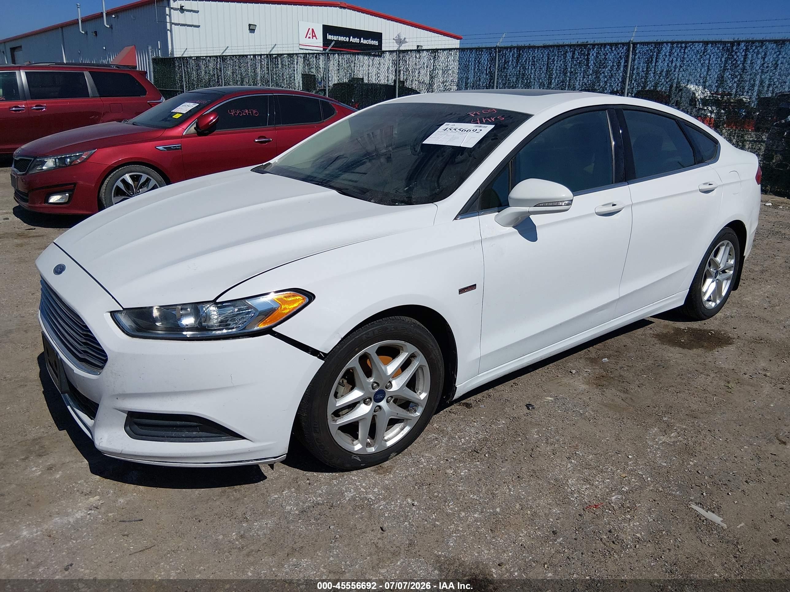 2013 Ford Fusion Se White vin: 3FA6P0HRXDR343824