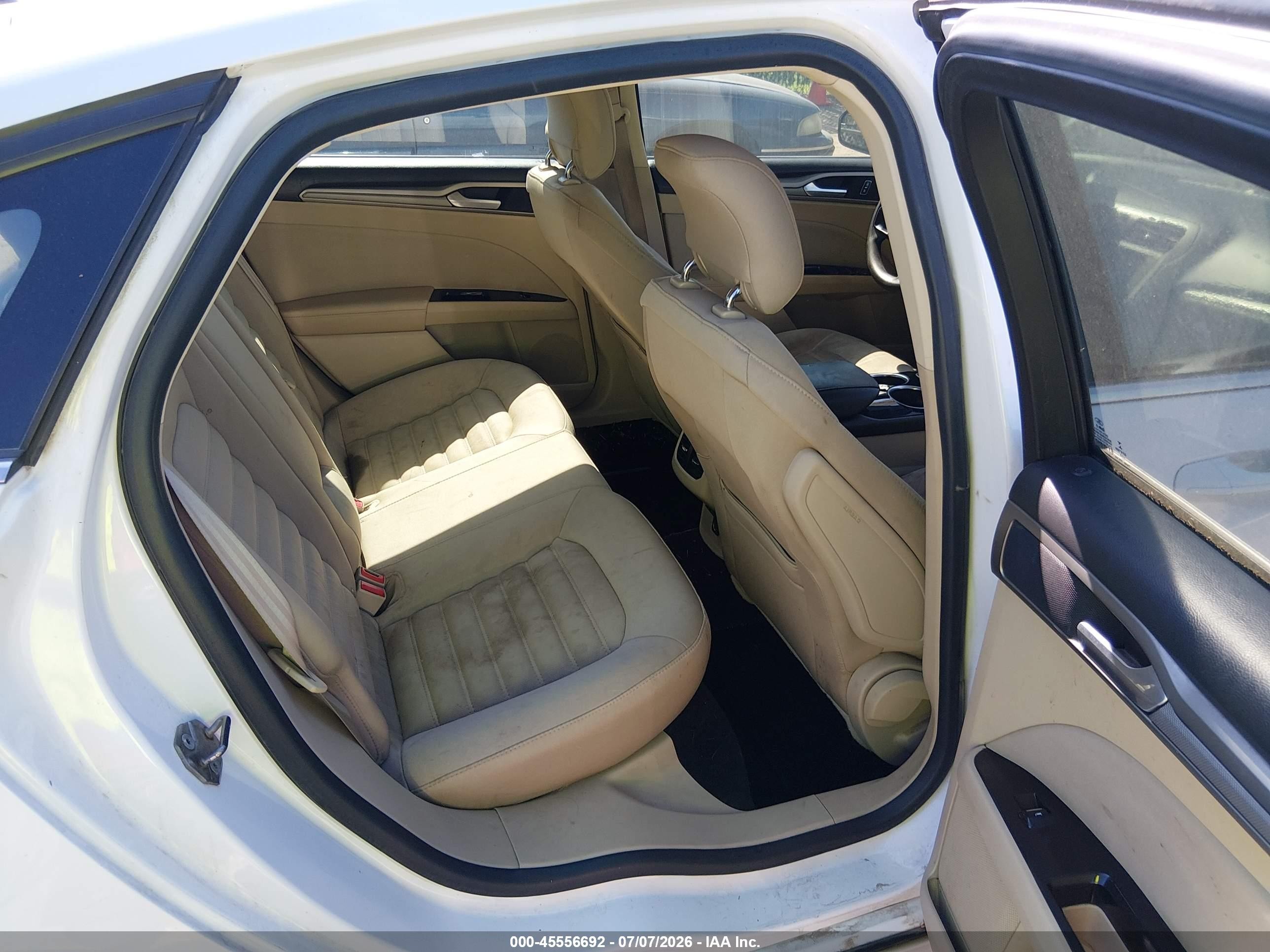 2013 Ford Fusion Se White vin: 3FA6P0HRXDR343824