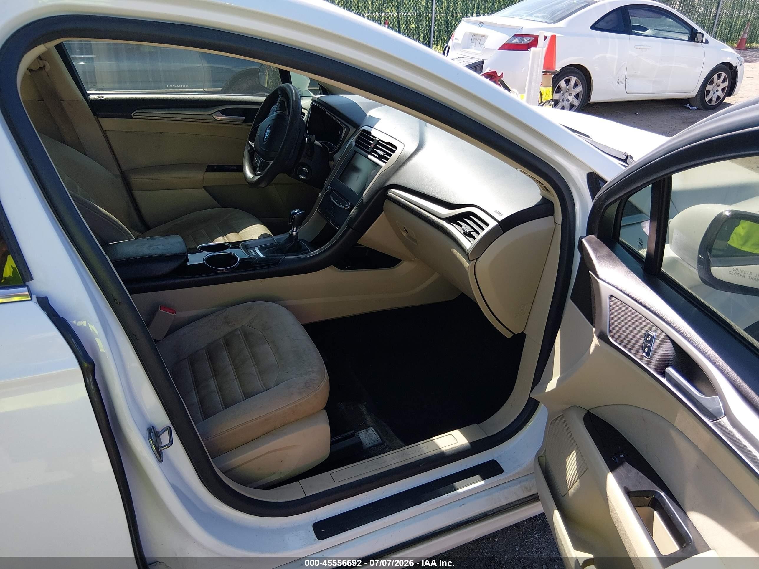 2013 Ford Fusion Se White vin: 3FA6P0HRXDR343824