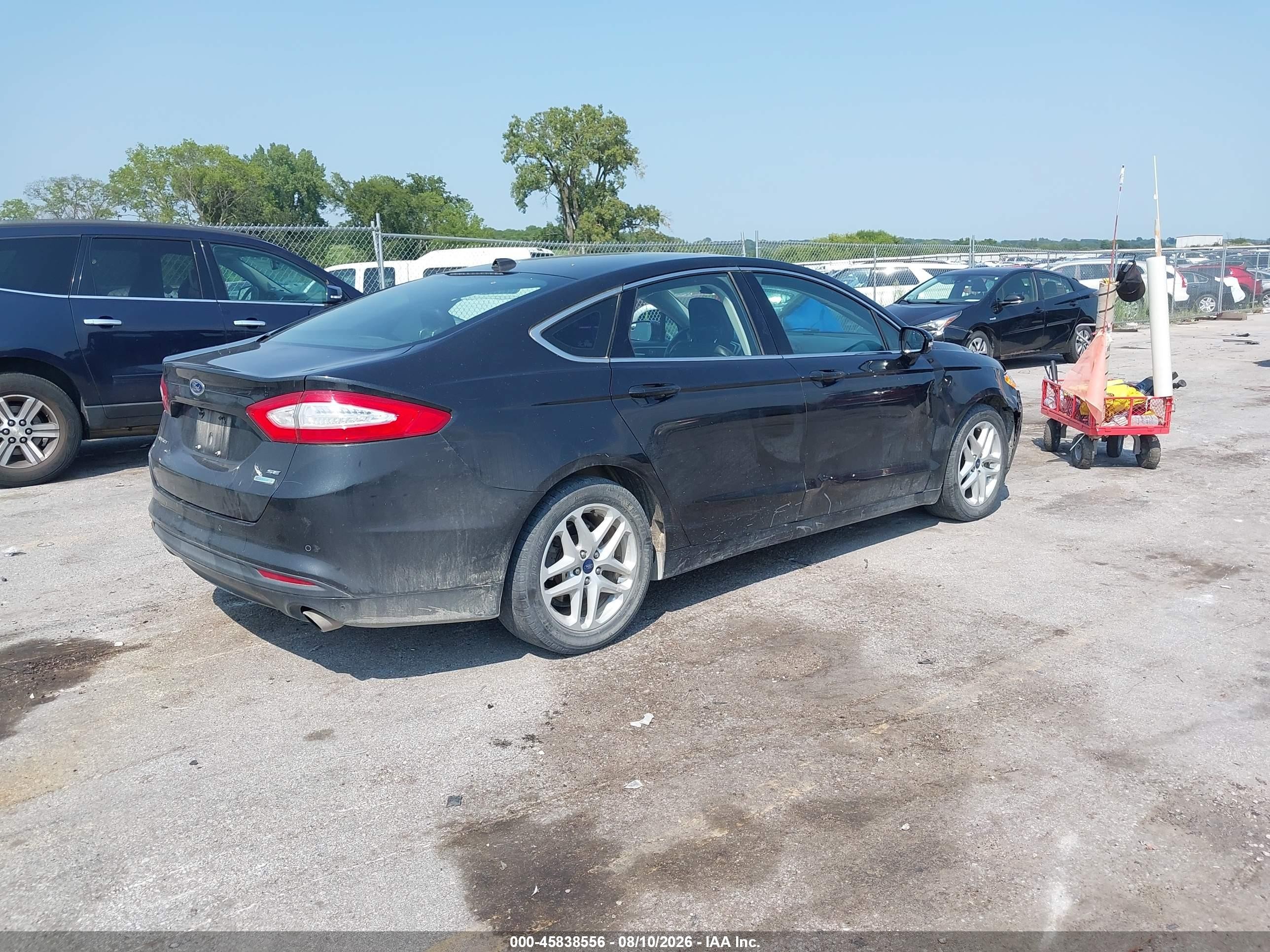 2013 Ford Fusion Se Black vin: 3FA6P0HRXDR370697