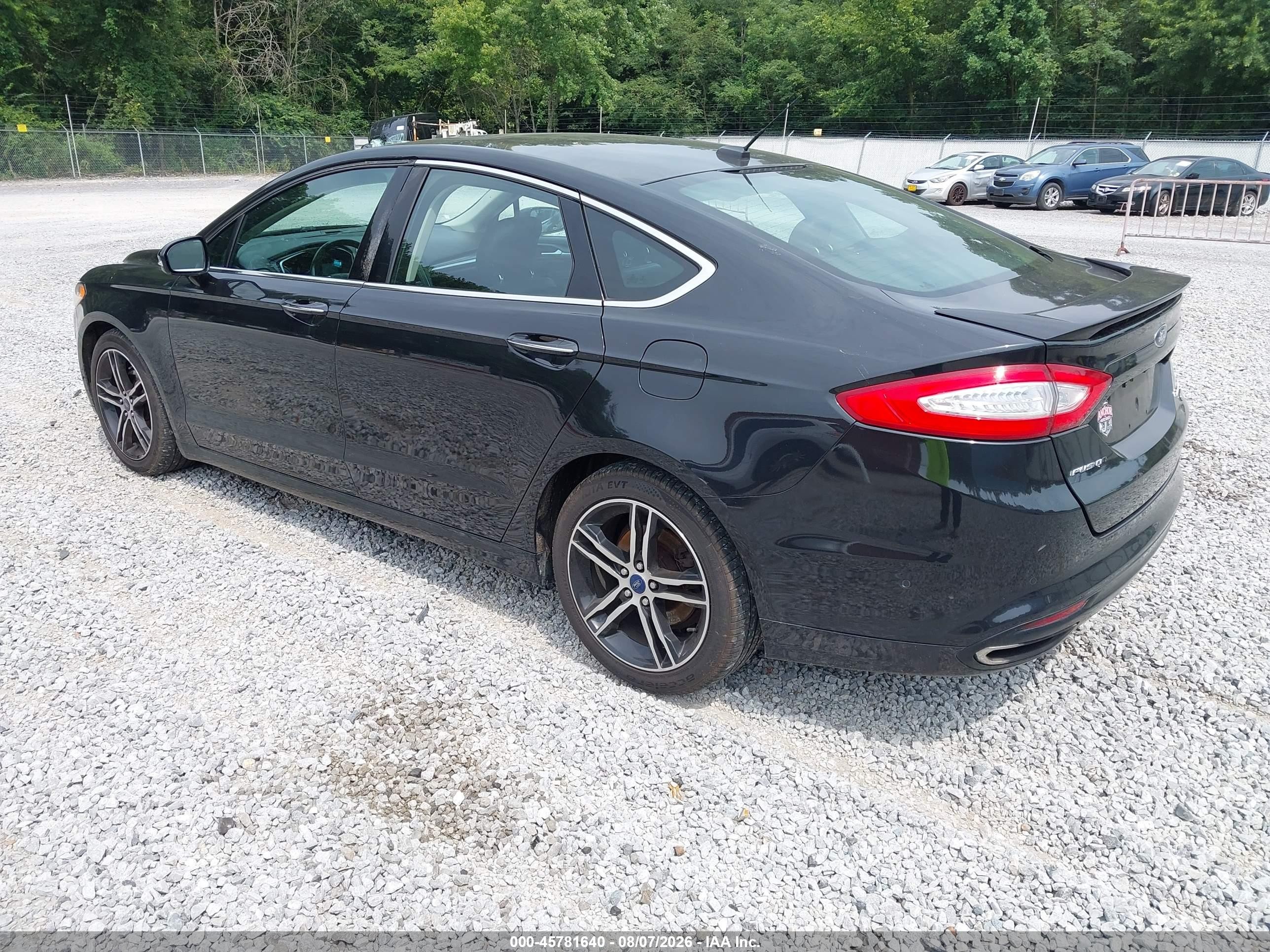 2013 Ford Fusion Titanium Black vin: 3FA6P0K90DR105344