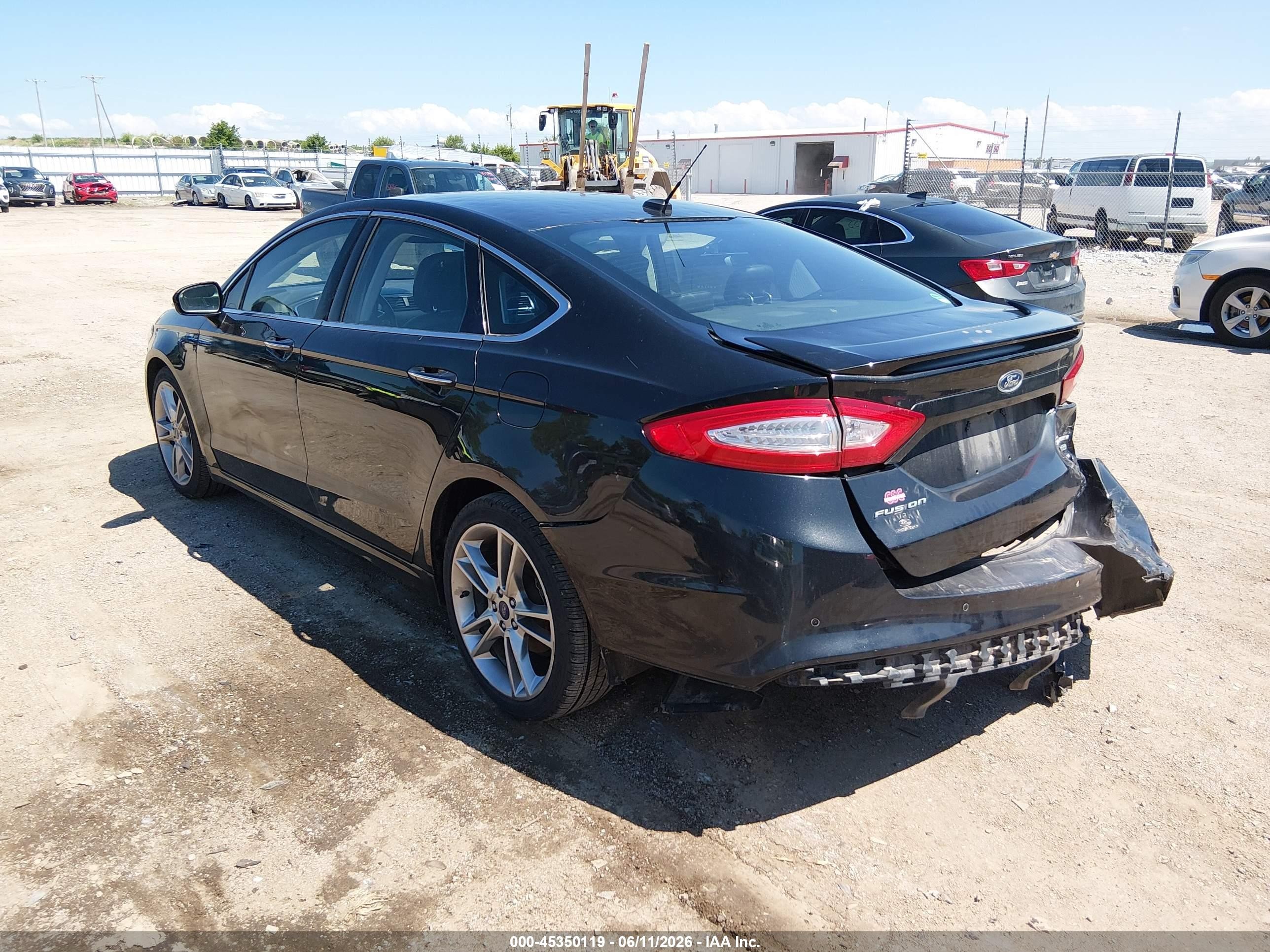 2013 Ford Fusion Titanium Black vin: 3FA6P0K90DR211387