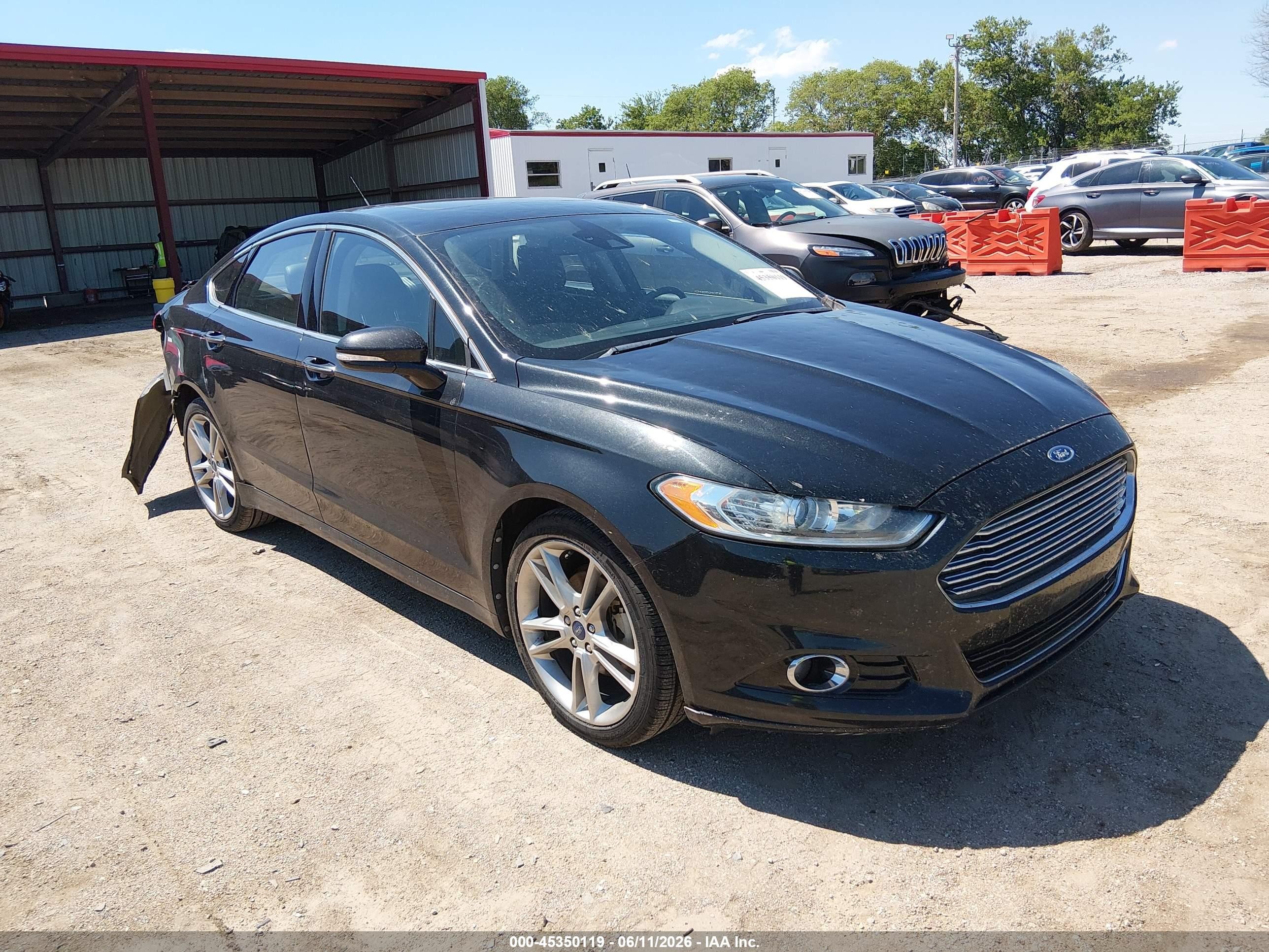 2013 Ford Fusion Titanium Черный vin: 3FA6P0K90DR211387