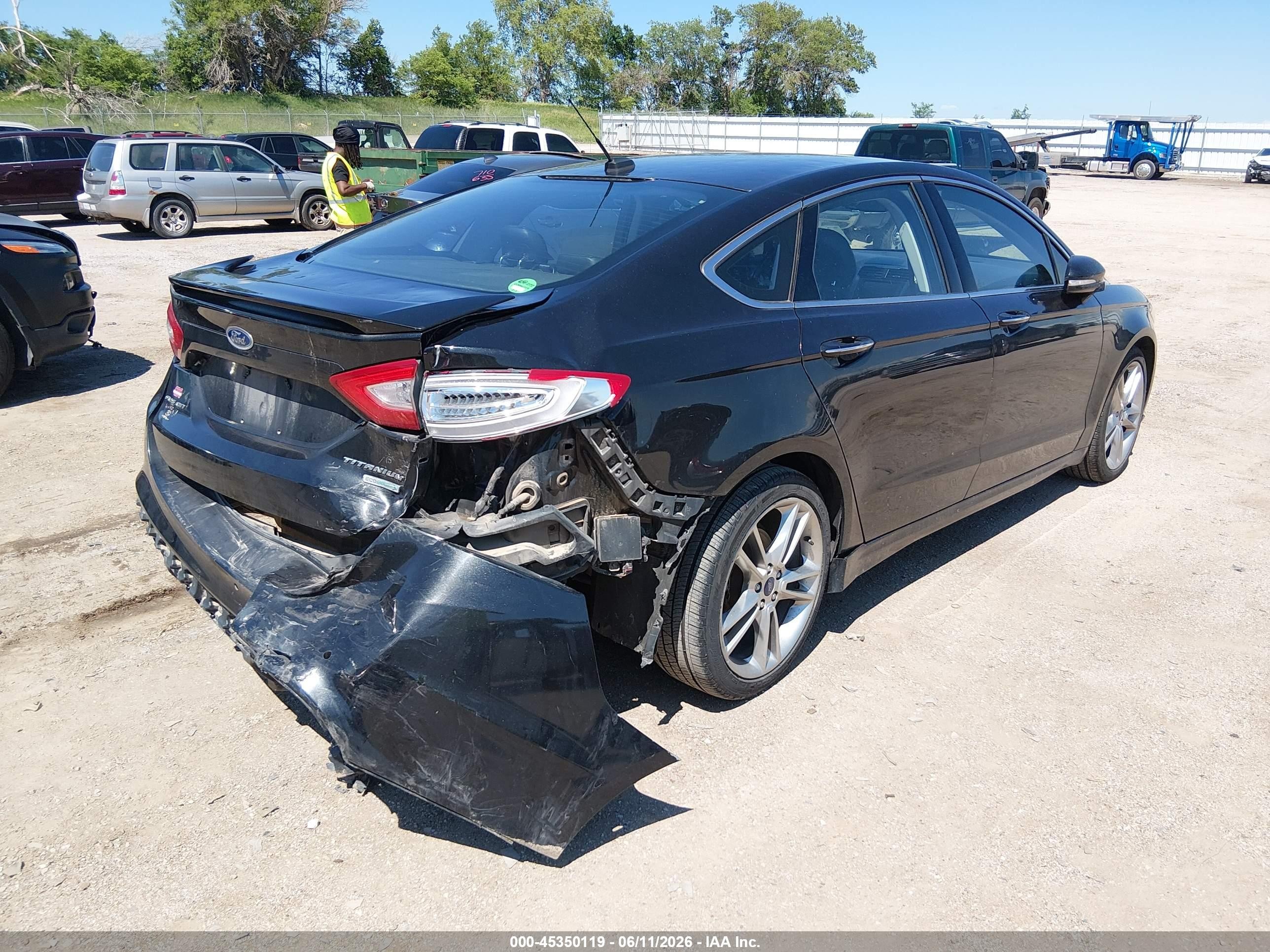 2013 Ford Fusion Titanium Black vin: 3FA6P0K90DR211387