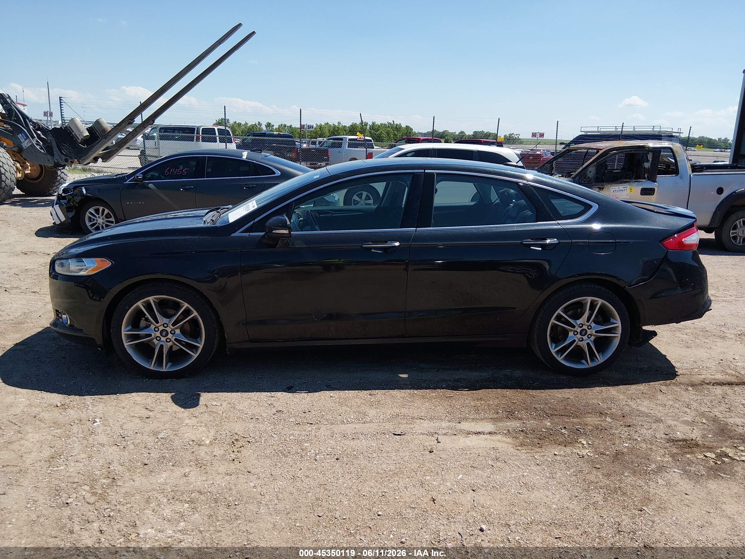 2013 Ford Fusion Titanium Black vin: 3FA6P0K90DR211387