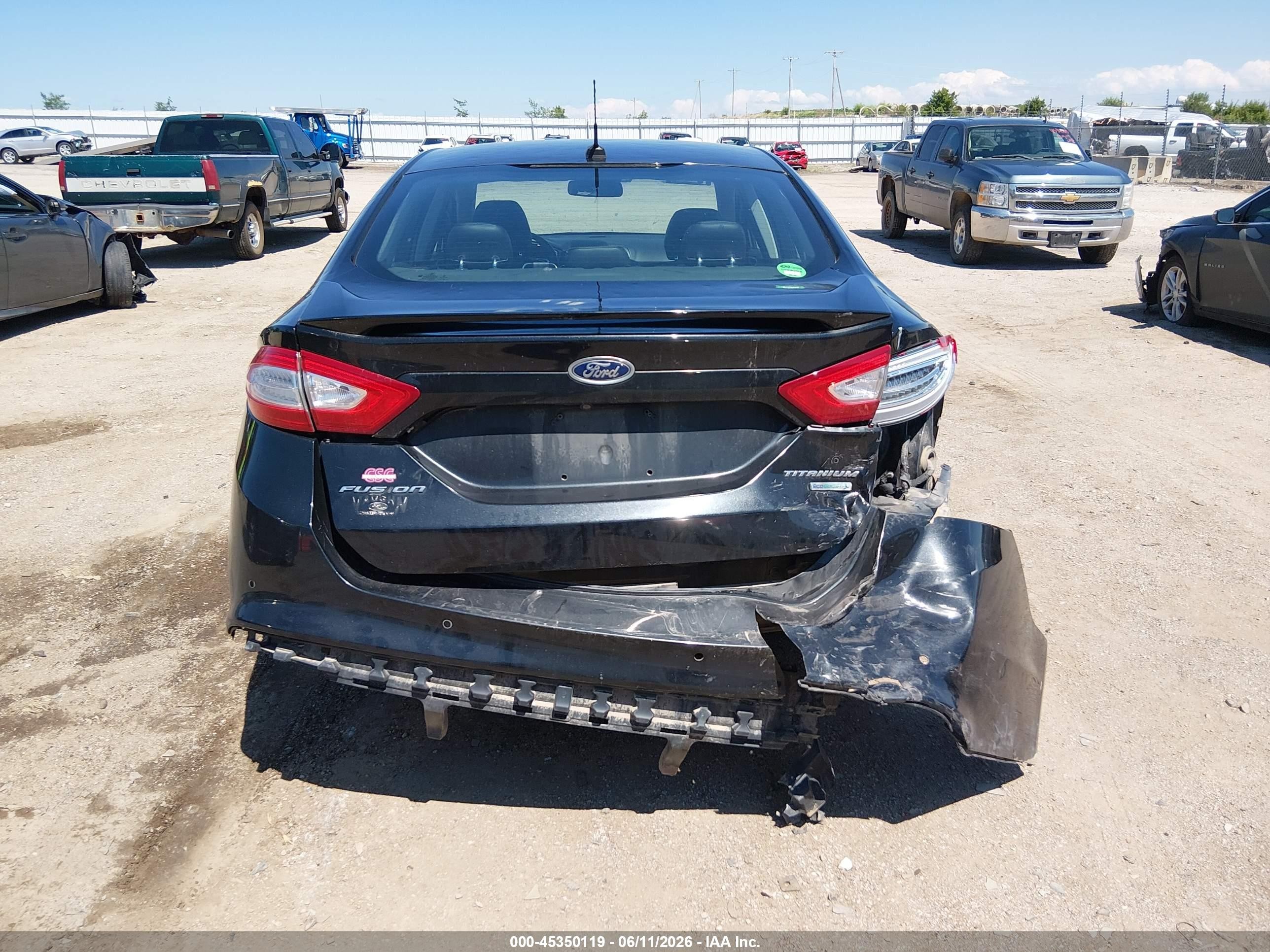 2013 Ford Fusion Titanium Black vin: 3FA6P0K90DR211387