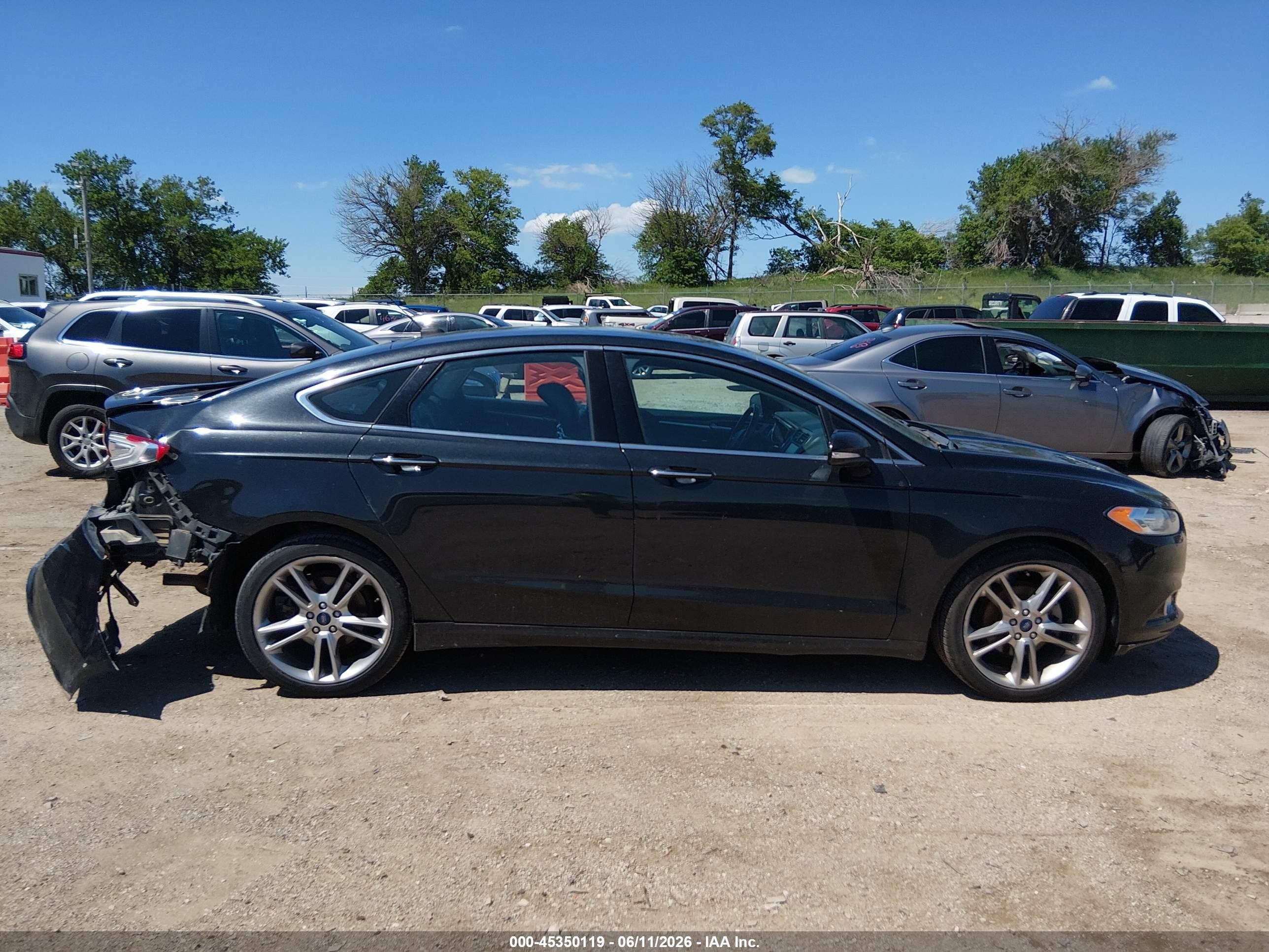2013 Ford Fusion Titanium Black vin: 3FA6P0K90DR211387