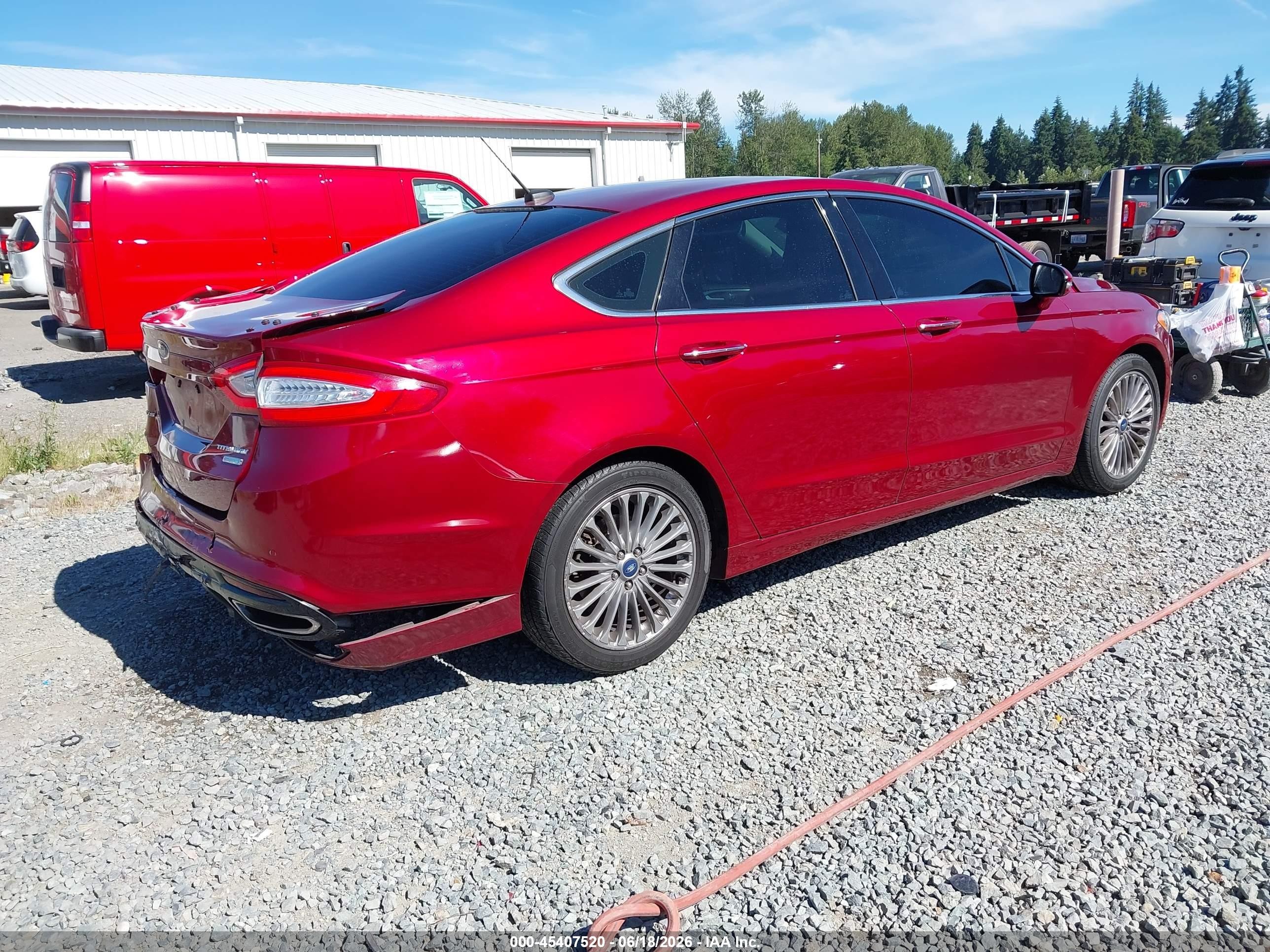 2013 Ford Fusion Titanium Red vin: 3FA6P0K90DR220316
